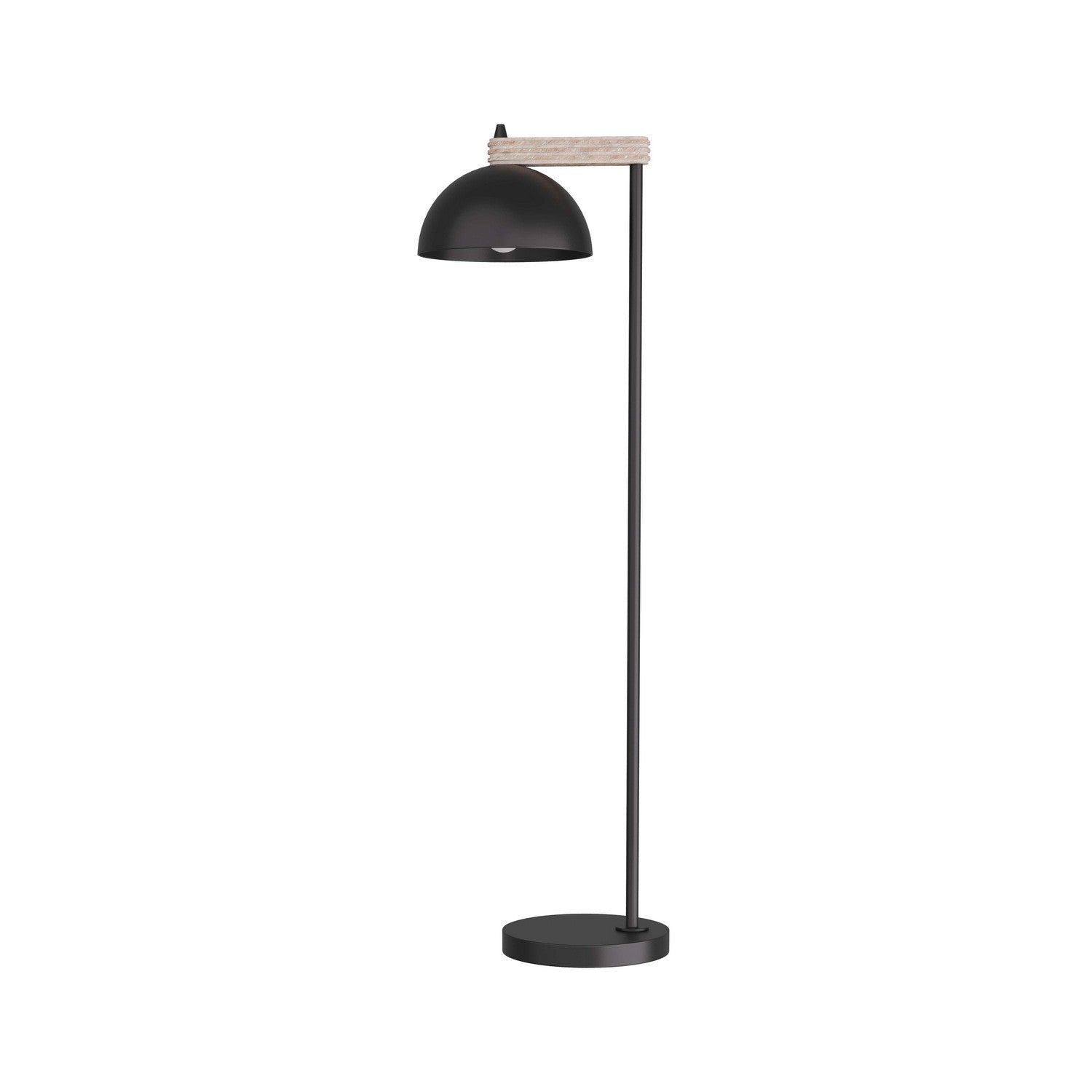 One Light Floor Lamp from the Thea collection in Blackened Iron finish