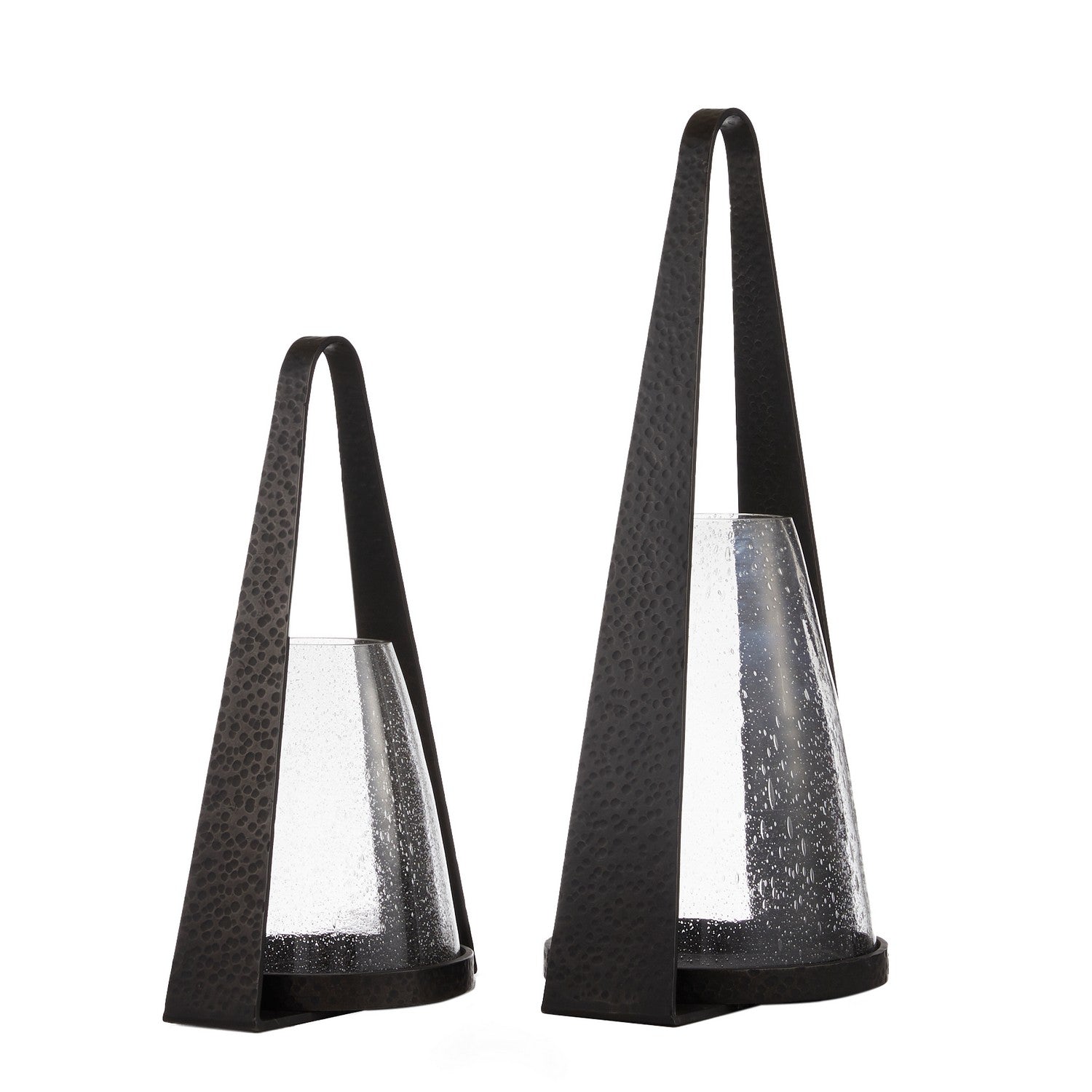 Hurricanes, Set of 2 from the Dayton collection in Clear/Blackened Iron finish