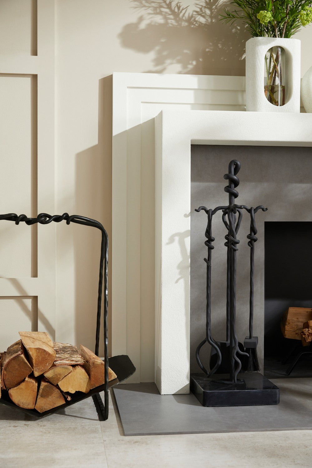 Fireplace Toolset from the Denison collection in Blackened Iron finish