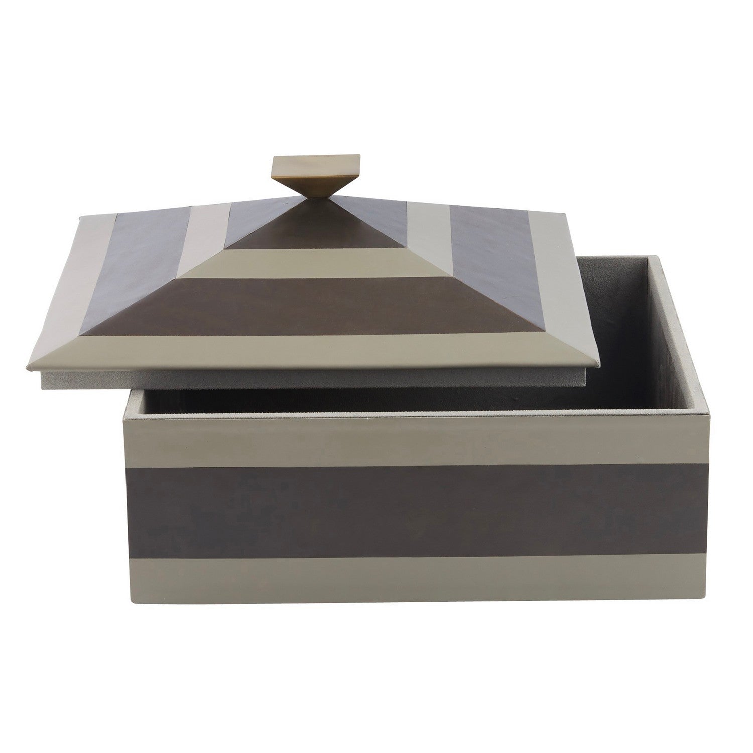 Box from the Cheshire collection in Dove/Graphite/Bronze/Dove finish