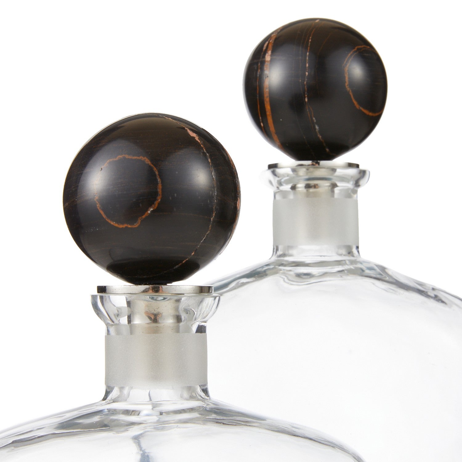 Decanters, Set of 2 from the Eaves collection in Clear/Bengal finish