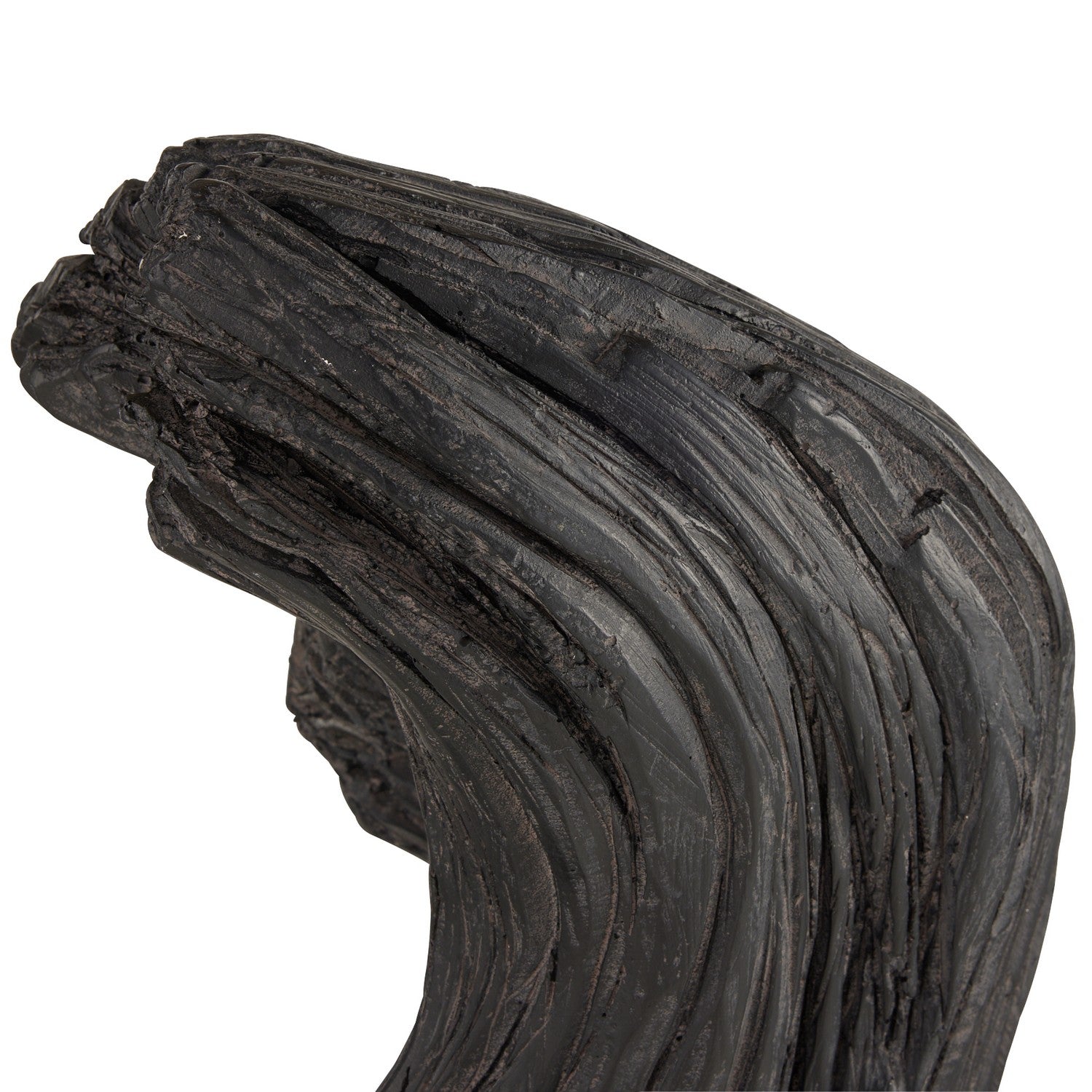 Sculpture from the Edris collection in Ebony/Antique Brass/Clear finish