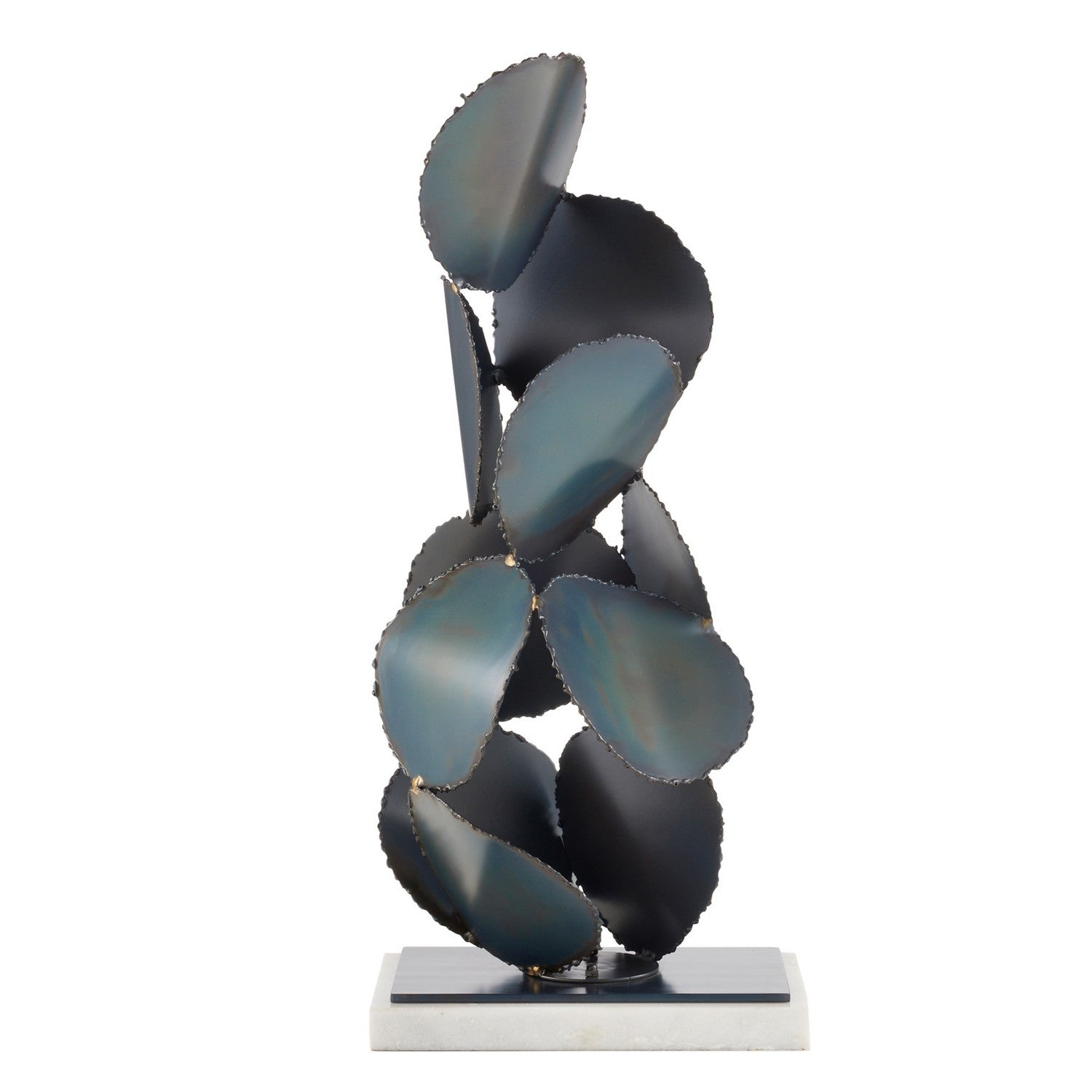 Sculpture from the Kensey collection in Burnt Iron/White finish