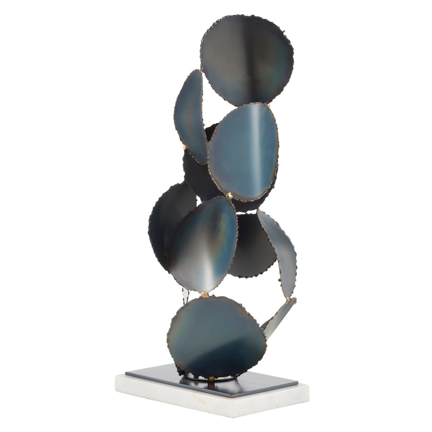 Sculpture from the Kensey collection in Burnt Iron/White finish