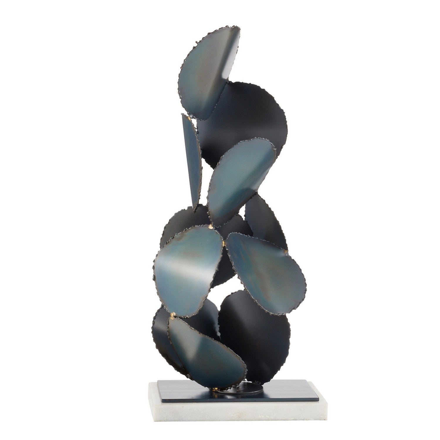 Sculpture from the Kensey collection in Burnt Iron/White finish