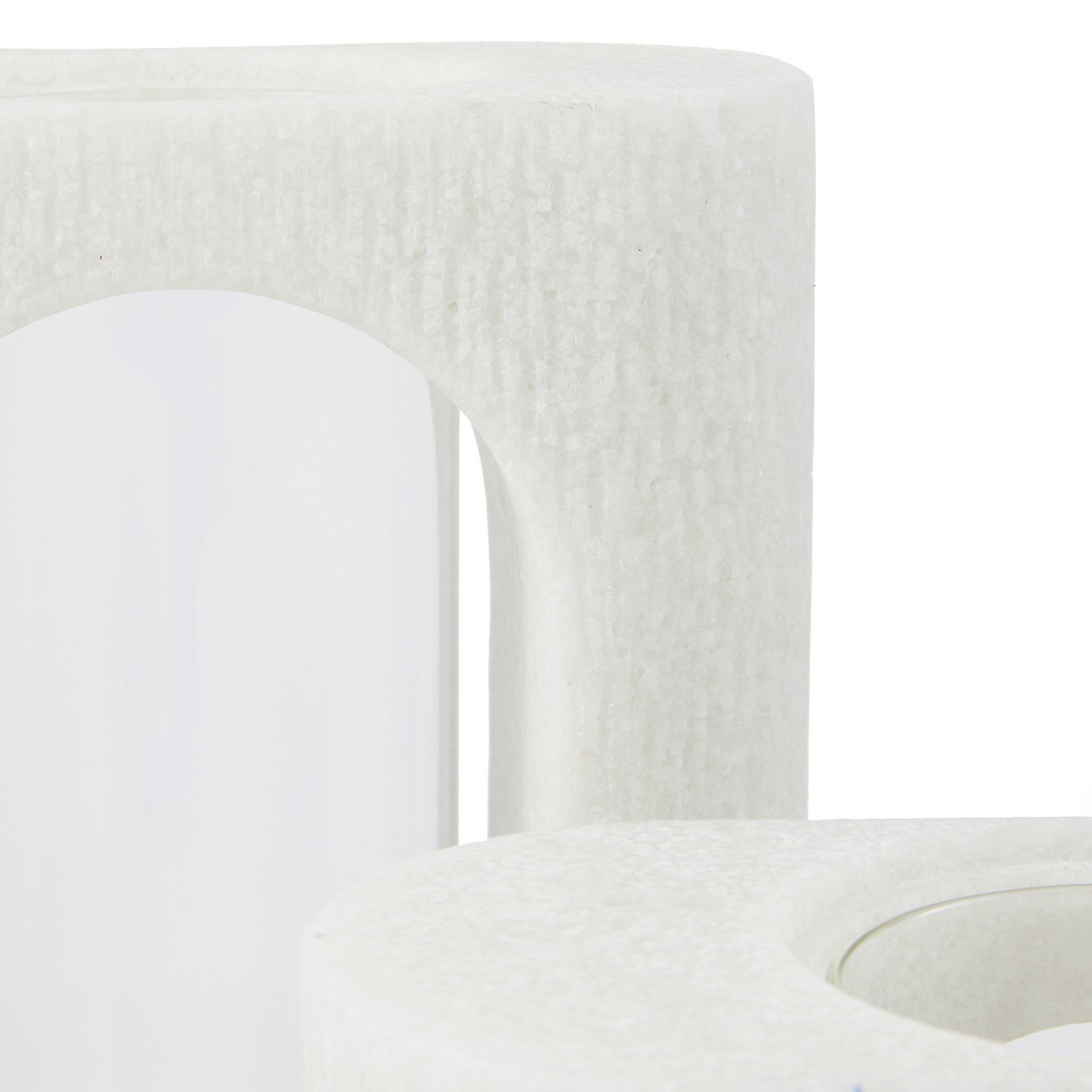 Vases, Set of 2 from the Emilie collection in Ivory/Clear finish