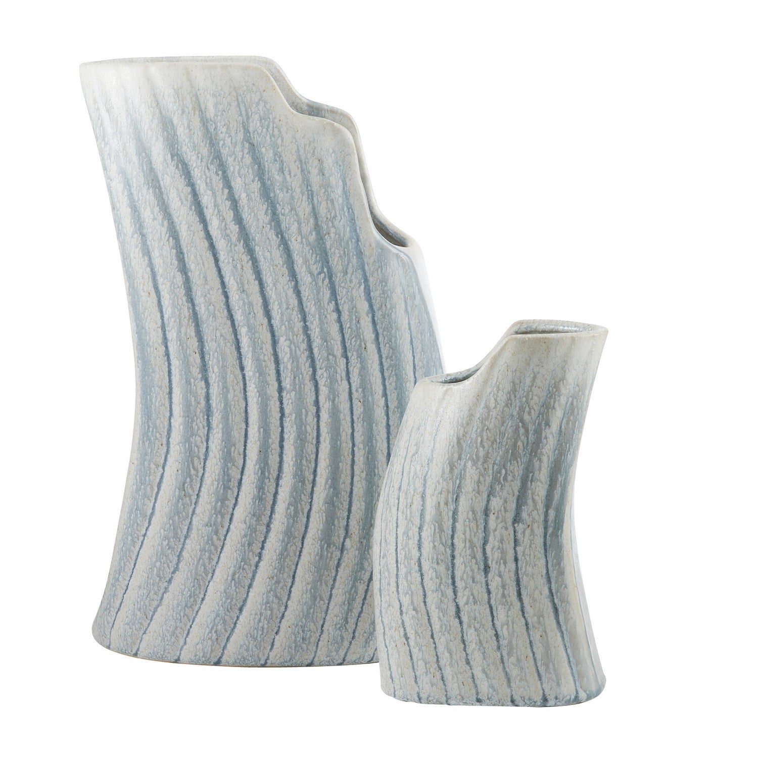 Vases, Set of 2 from the Casio collection in Icy Morn finish