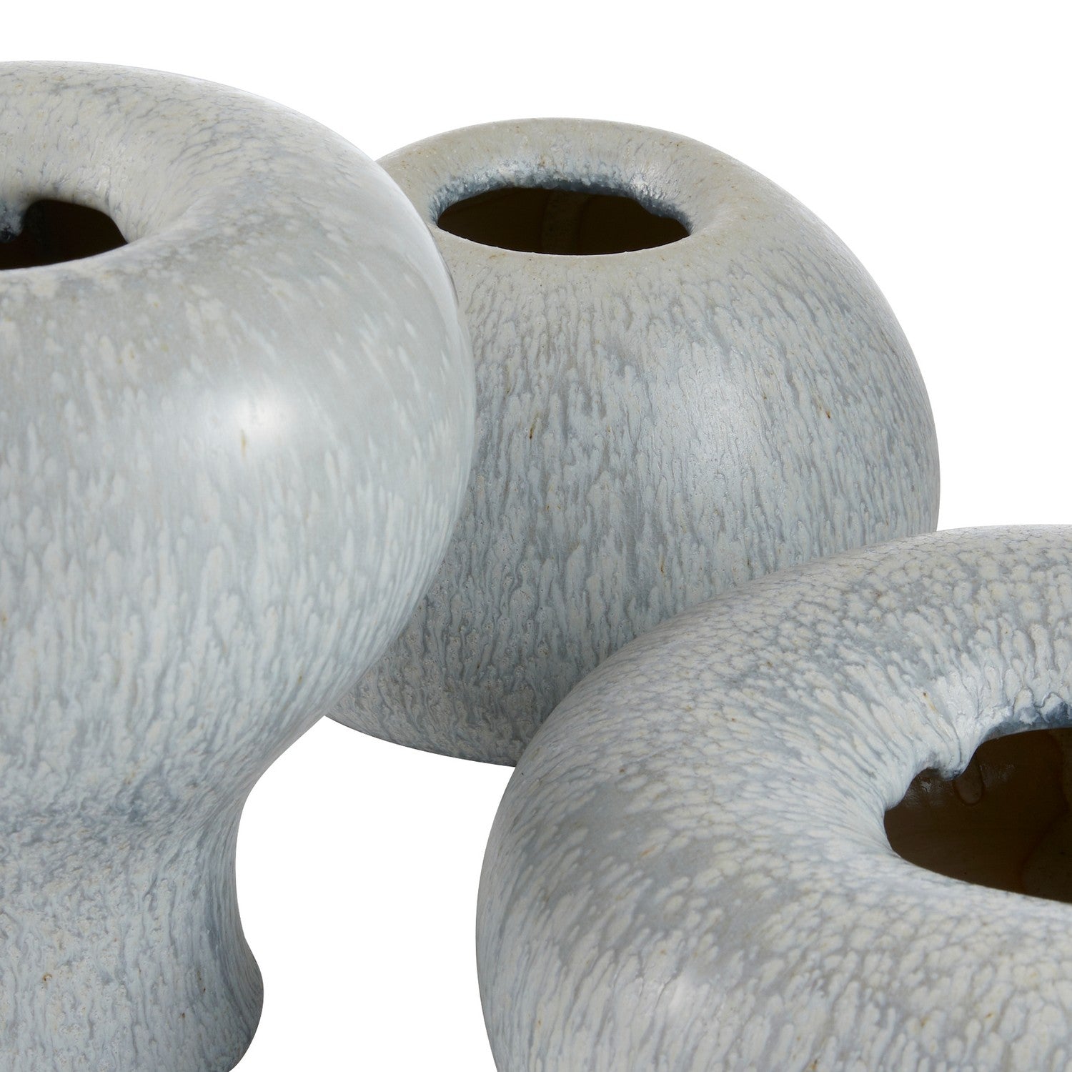 Vases, Set of 3 from the Dandy collection in Icy Morn finish