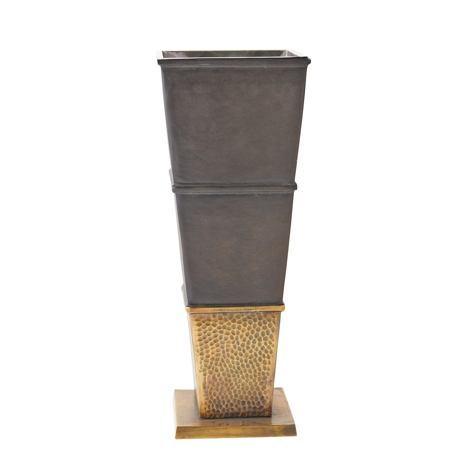 Planter from the Chaparral collection in Bronze/Antique Brass/Polished Nickel finish