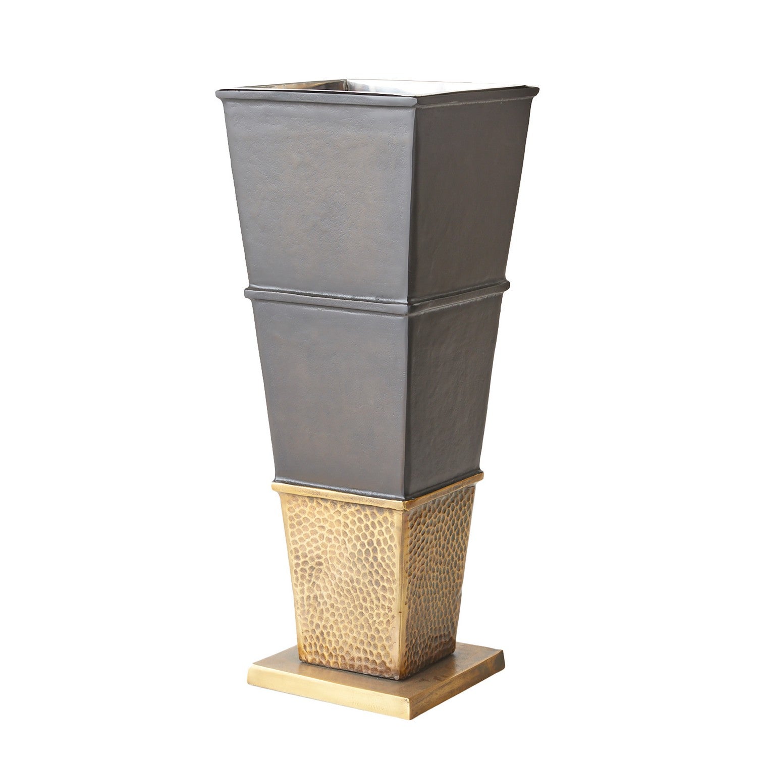 Planter from the Chaparral collection in Bronze/Antique Brass/Polished Nickel finish