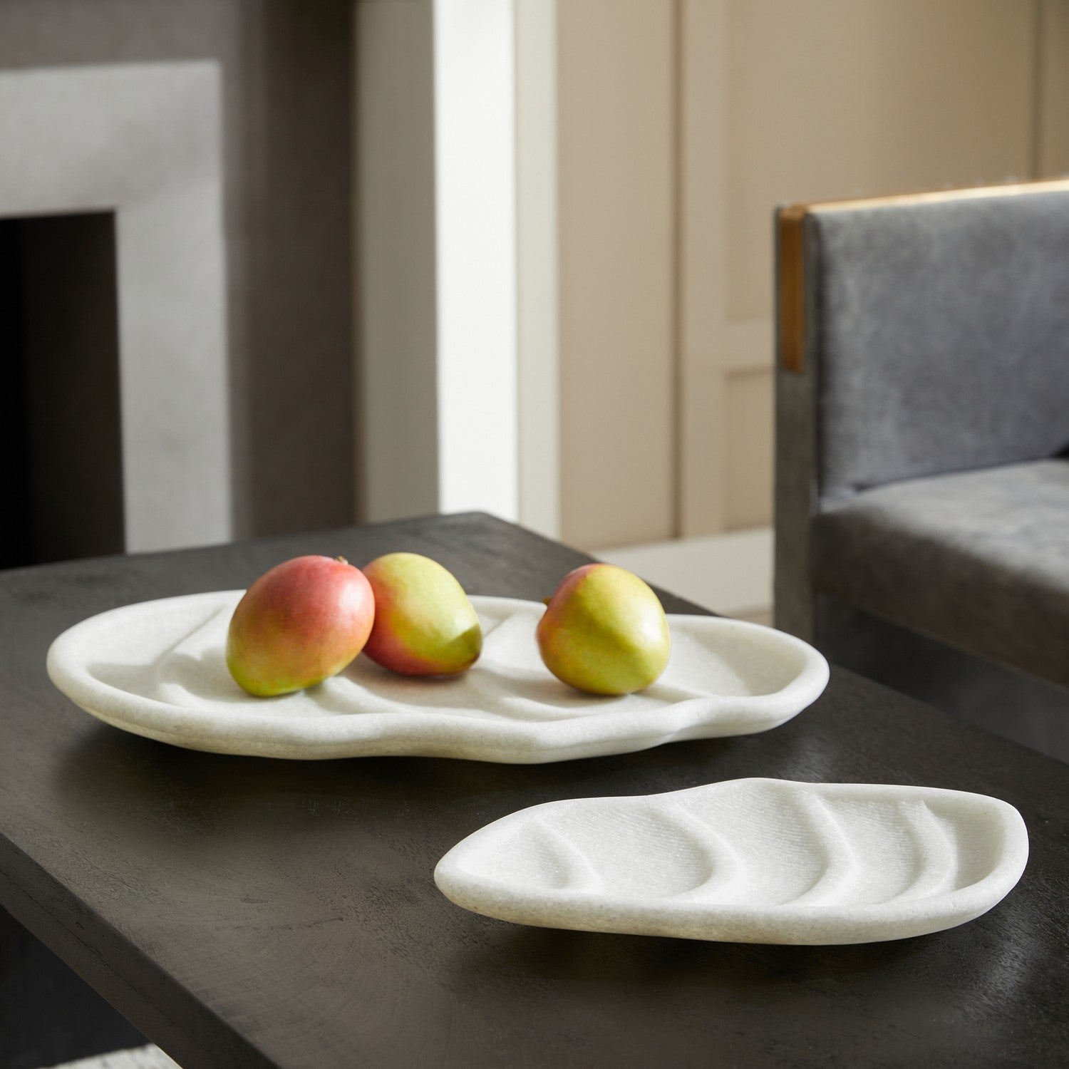 Trays, Set of 3 from the Chesapeake collection in Ivory finish