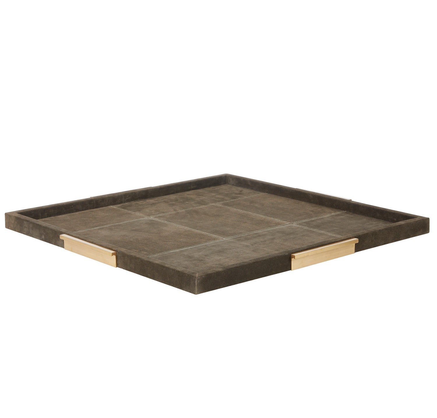 Tray from the Dillard collection in Moss Gray/Antique Brass finish