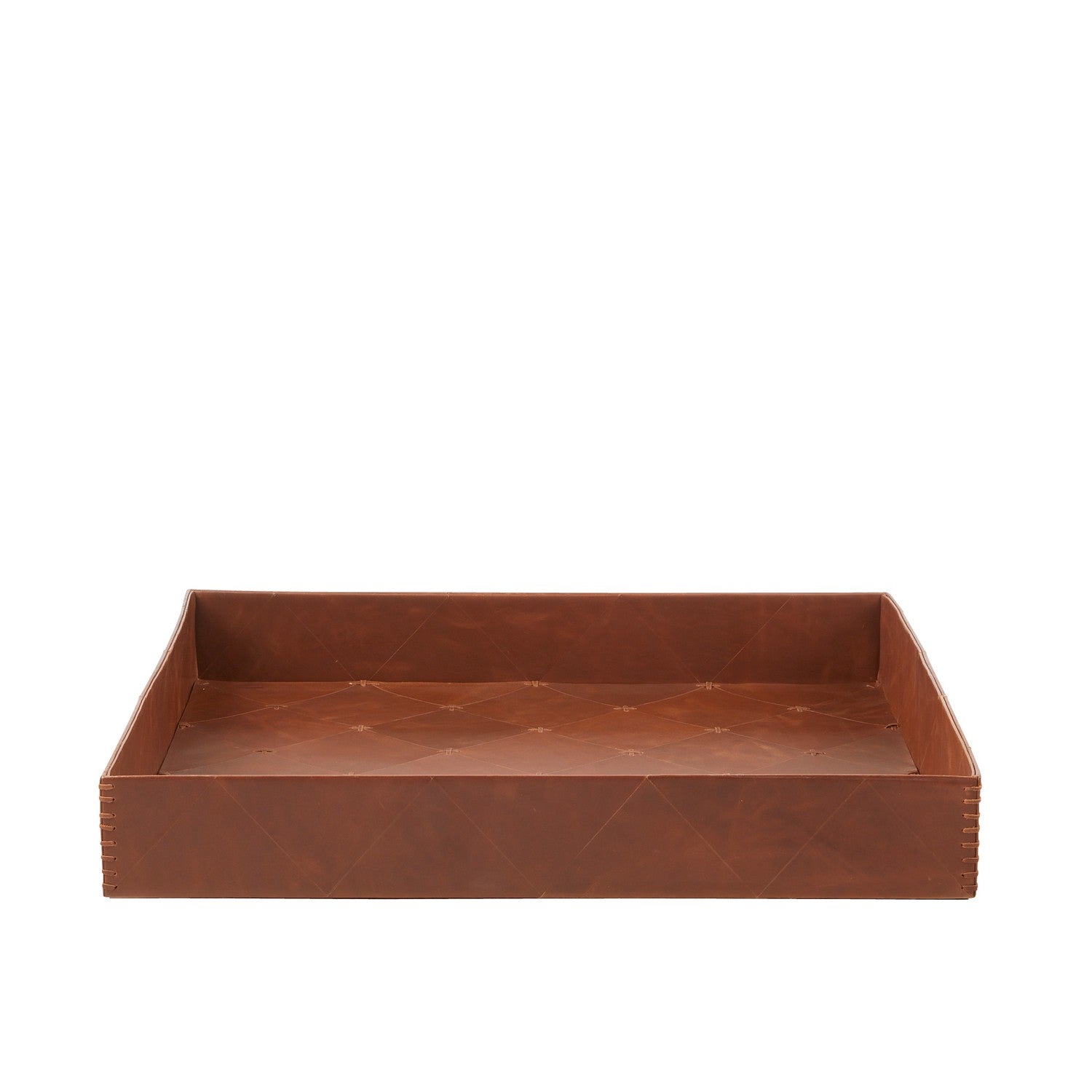 Tray from the Channing collection in Cognac finish