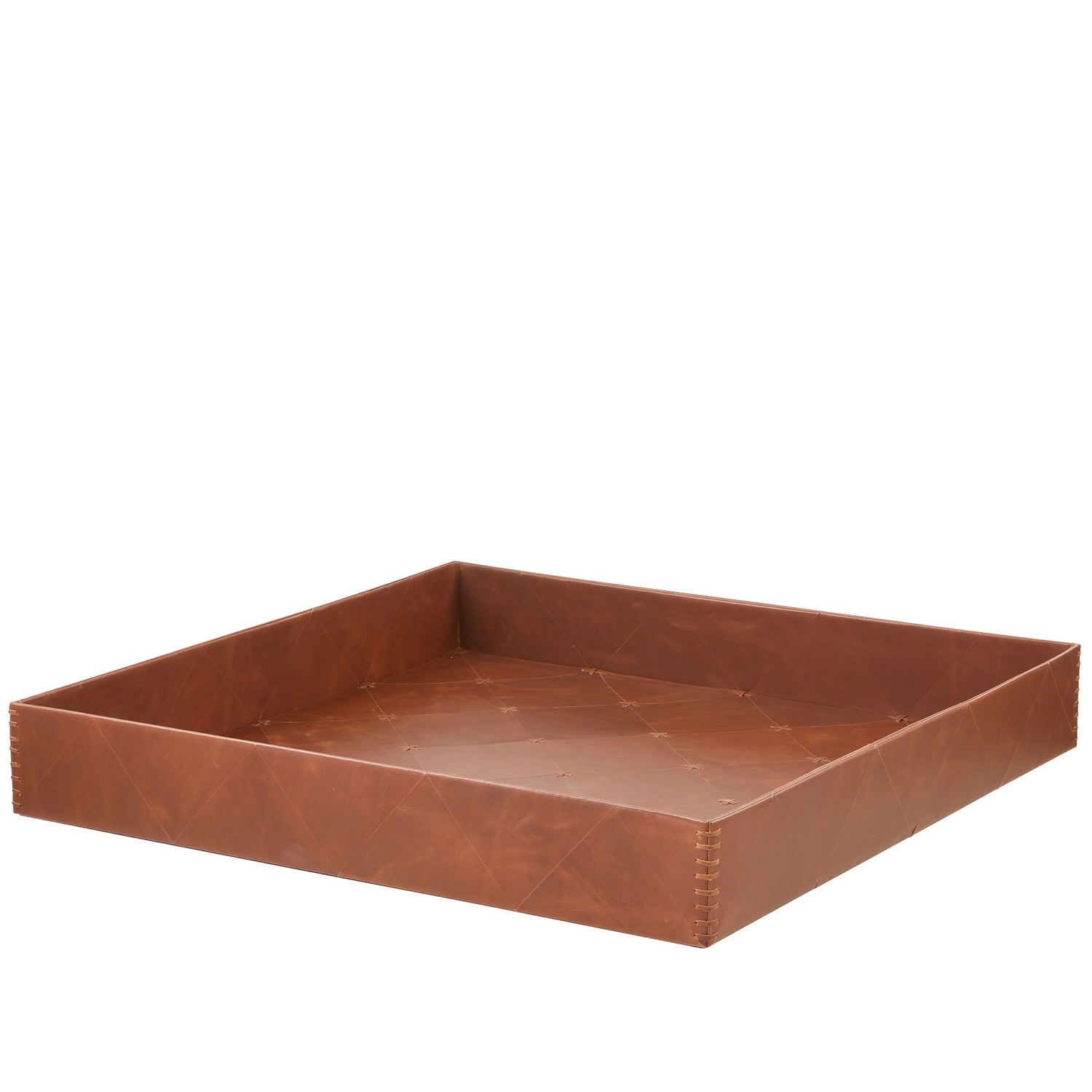 Tray from the Channing collection in Cognac finish