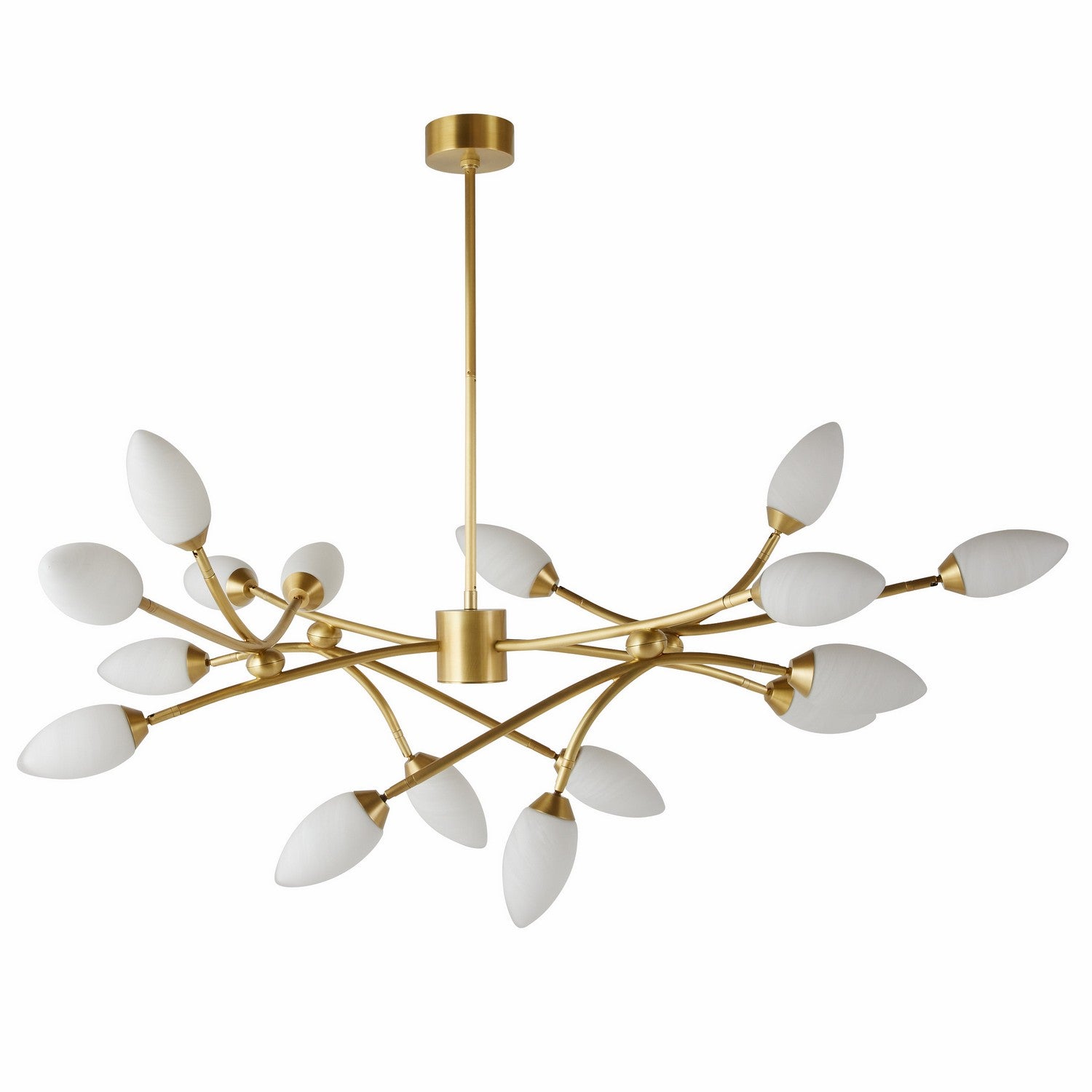 16 Light Chandelier from the Ember collection in Antique Brass/Matte Swirl finish