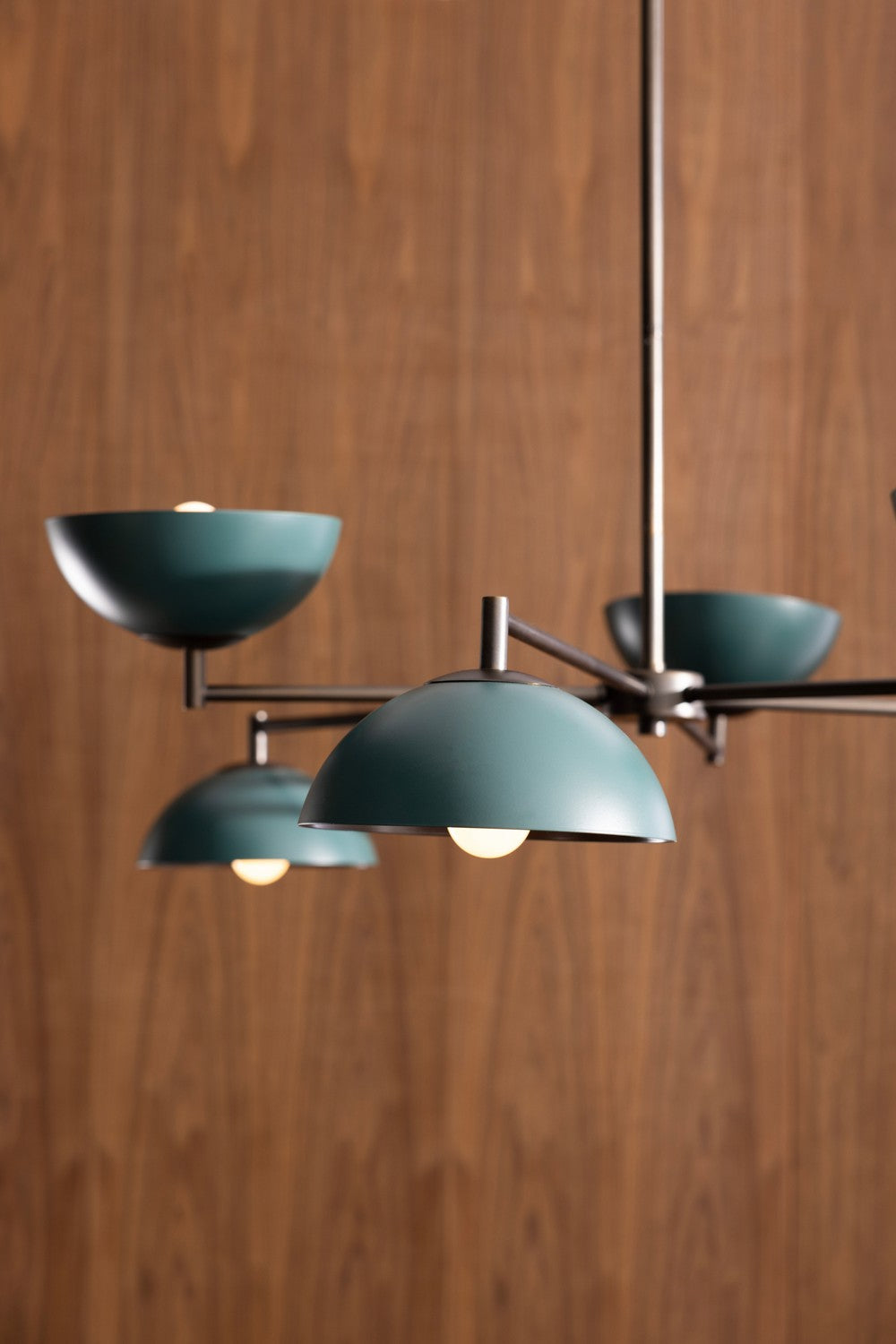 Six Light Chandelier from the Evansville collection in Aegean/English Bronze finish