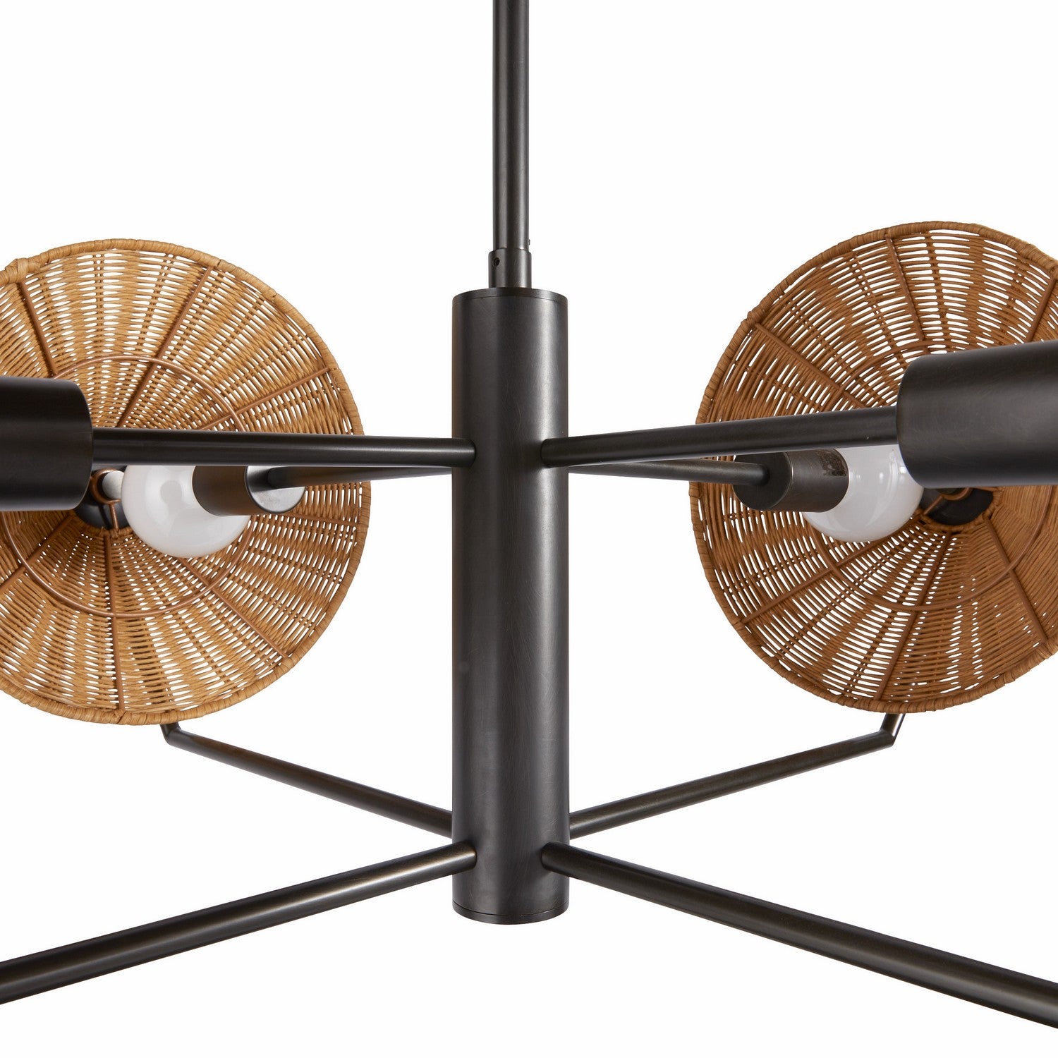 Four Light Chandelier from the Coleman collection in Natural/English Bronze finish