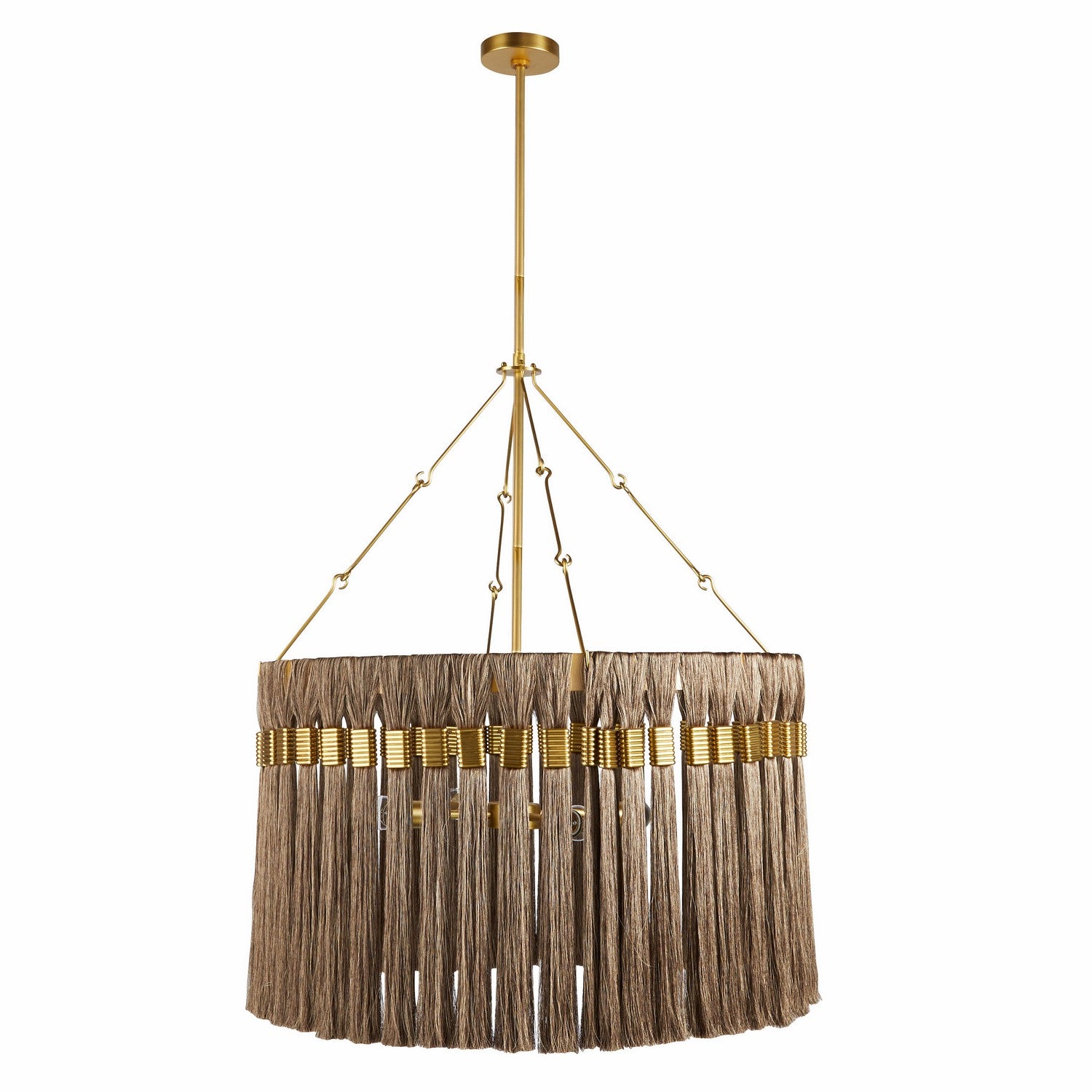 Four Light Chandelier from the Dutchess collection in Gold and Gray/Antique Brass finish