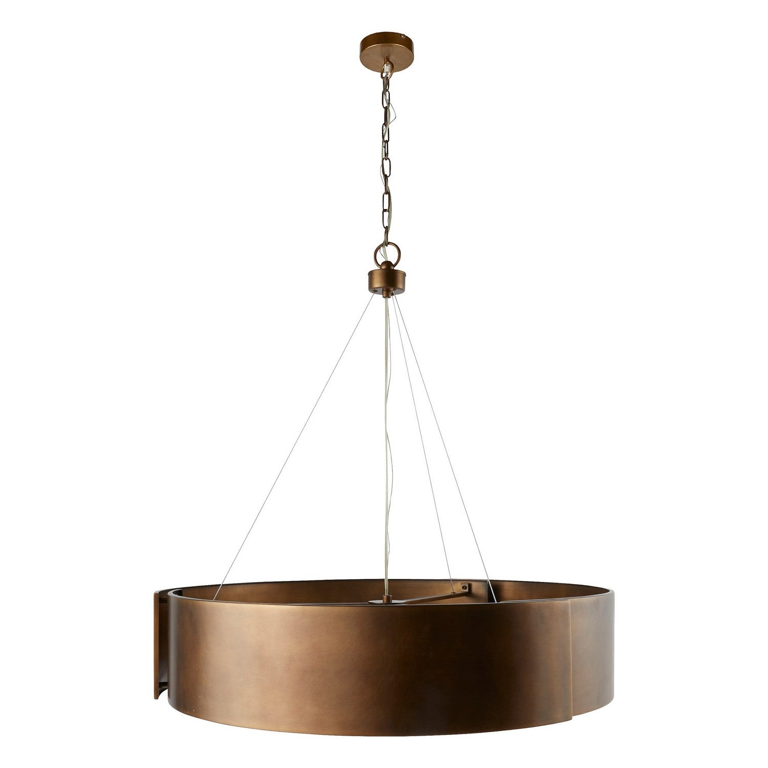 Five Light Chandelier from the Dante collection in Antique Brass/Frosted finish