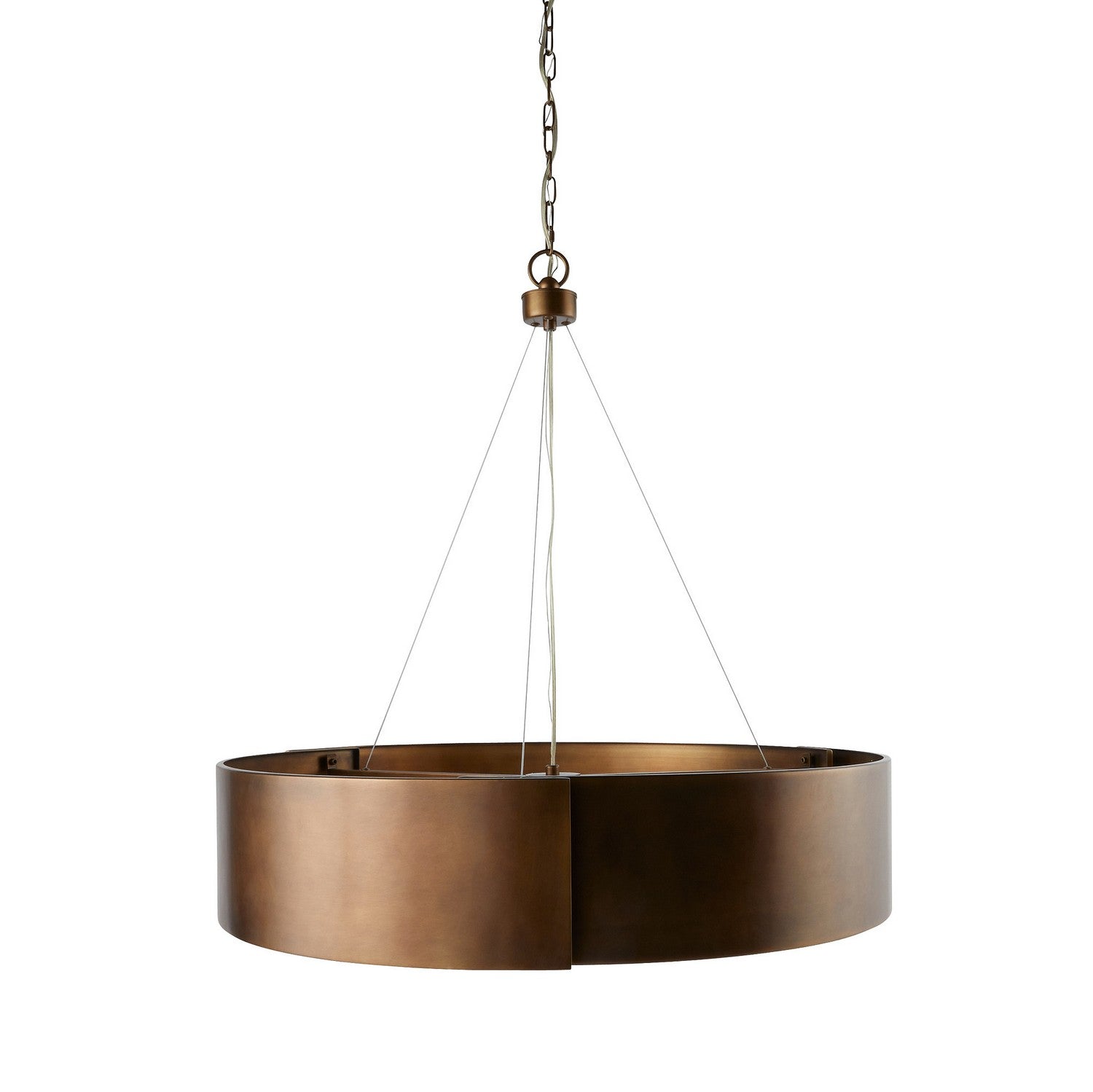 Five Light Chandelier from the Dante collection in Antique Brass/Frosted finish