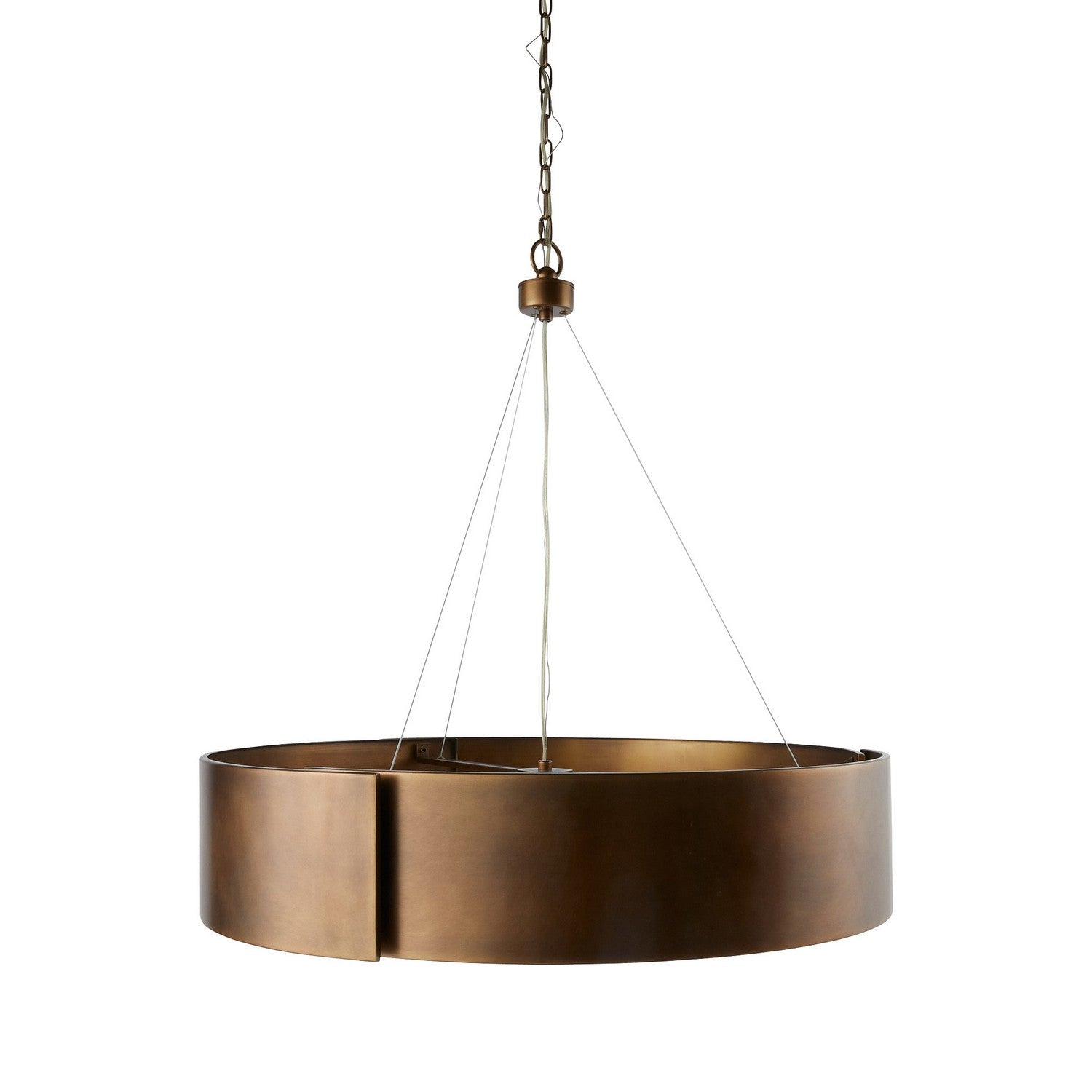 Five Light Chandelier from the Dante collection in Antique Brass/Frosted finish