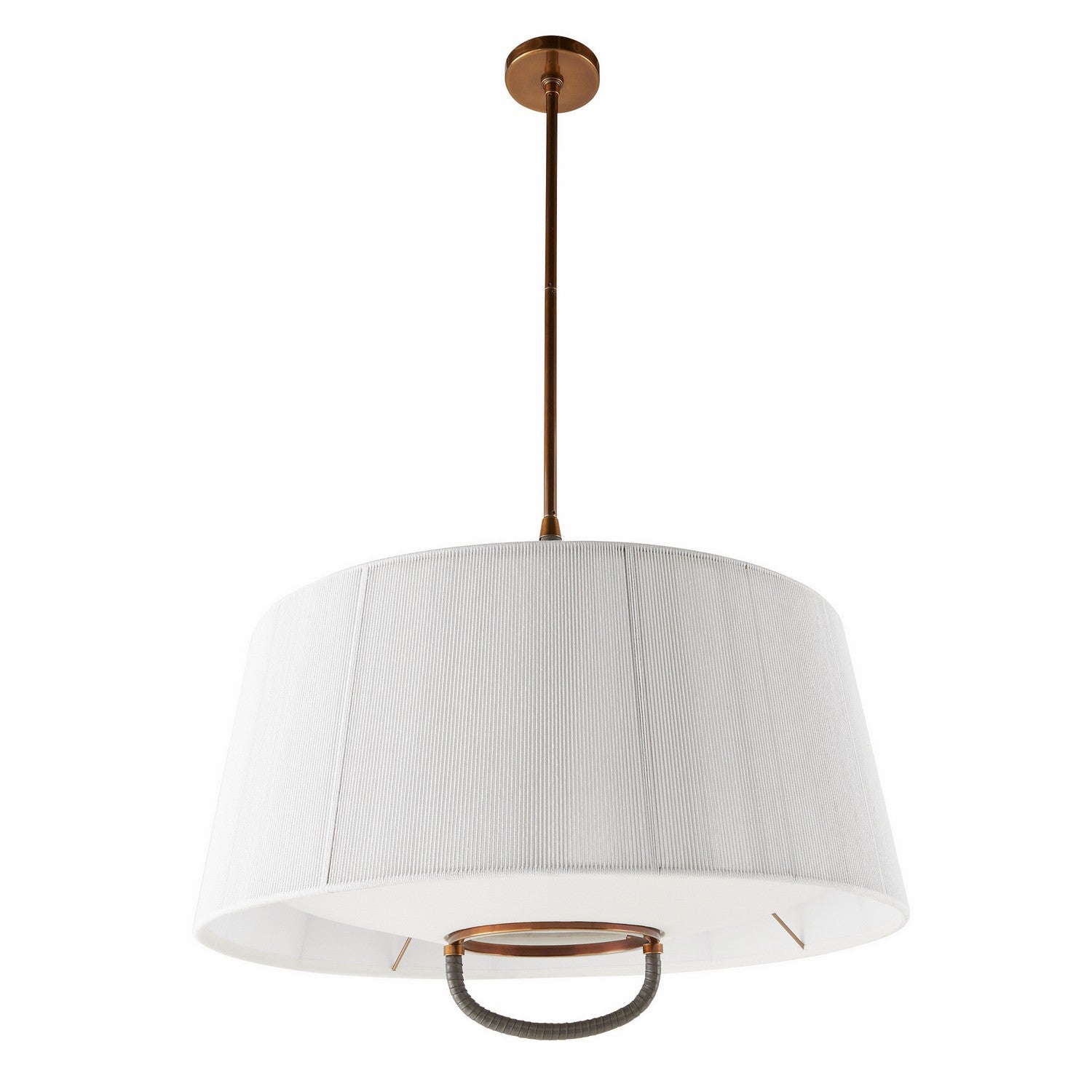 Six Light Pendant from the Middlebury collection in Graphite/Graphite/Heritage Brass finish