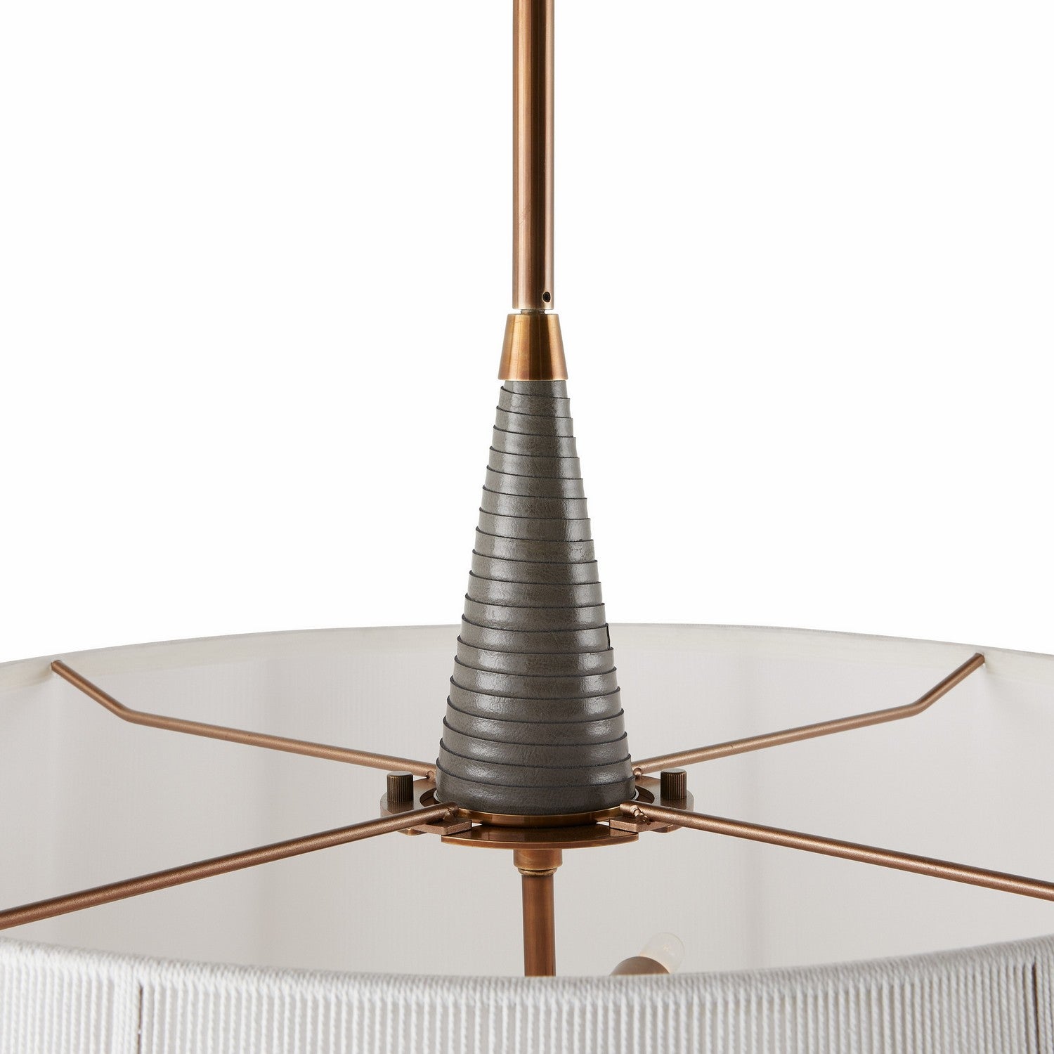 Six Light Pendant from the Middlebury collection in Graphite/Graphite/Heritage Brass finish