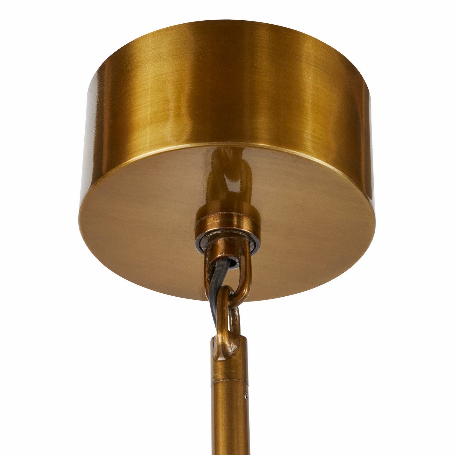 Four Light Chandelier from the Cascade collection in Clear/Antique Brass finish