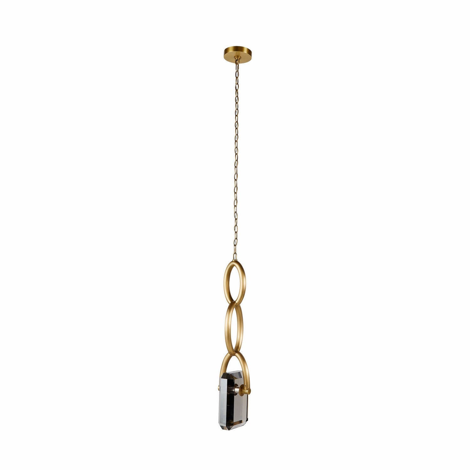 LED Pendant from the Estate collection in Smoke/Antique Brass finish