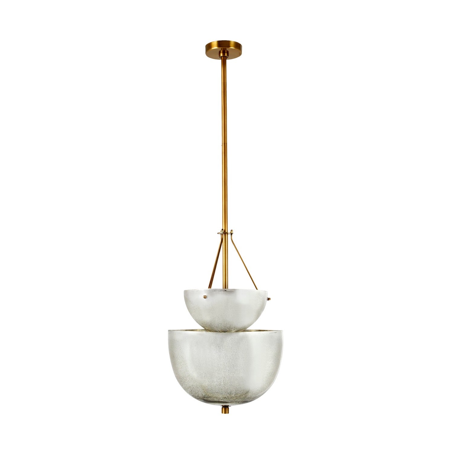 Four Light Chandelier from the Colleen collection in Antique Mercury/Antique Brass finish