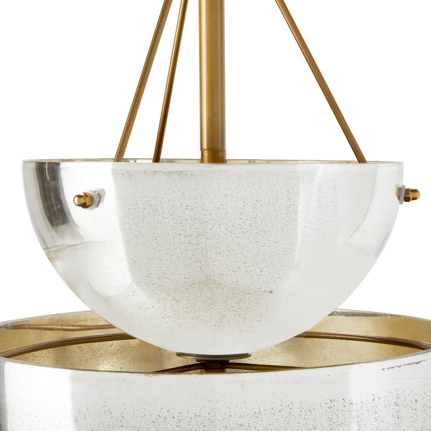 Four Light Chandelier from the Colleen collection in Antique Mercury/Antique Brass finish