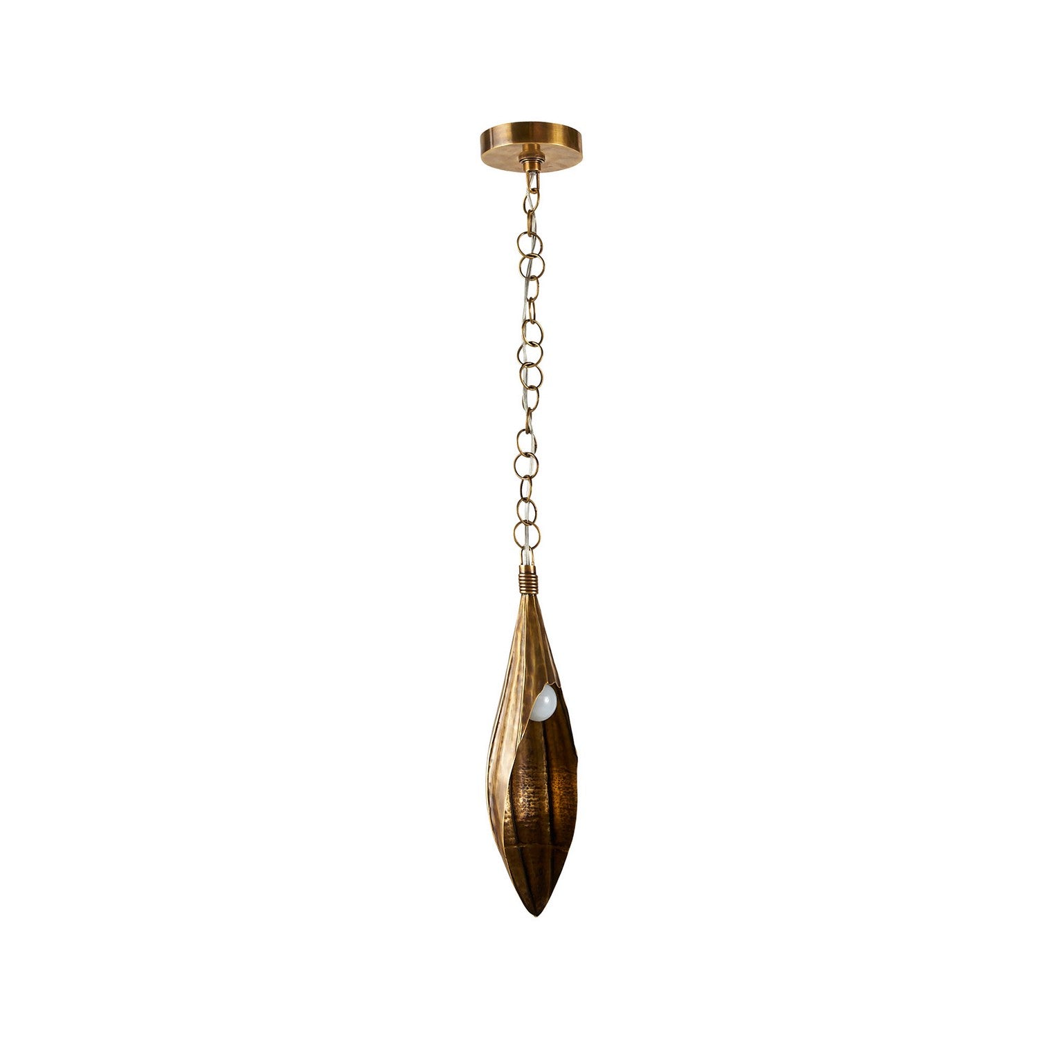 One Light Pendant from the Clayton collection in Vintage Brass finish