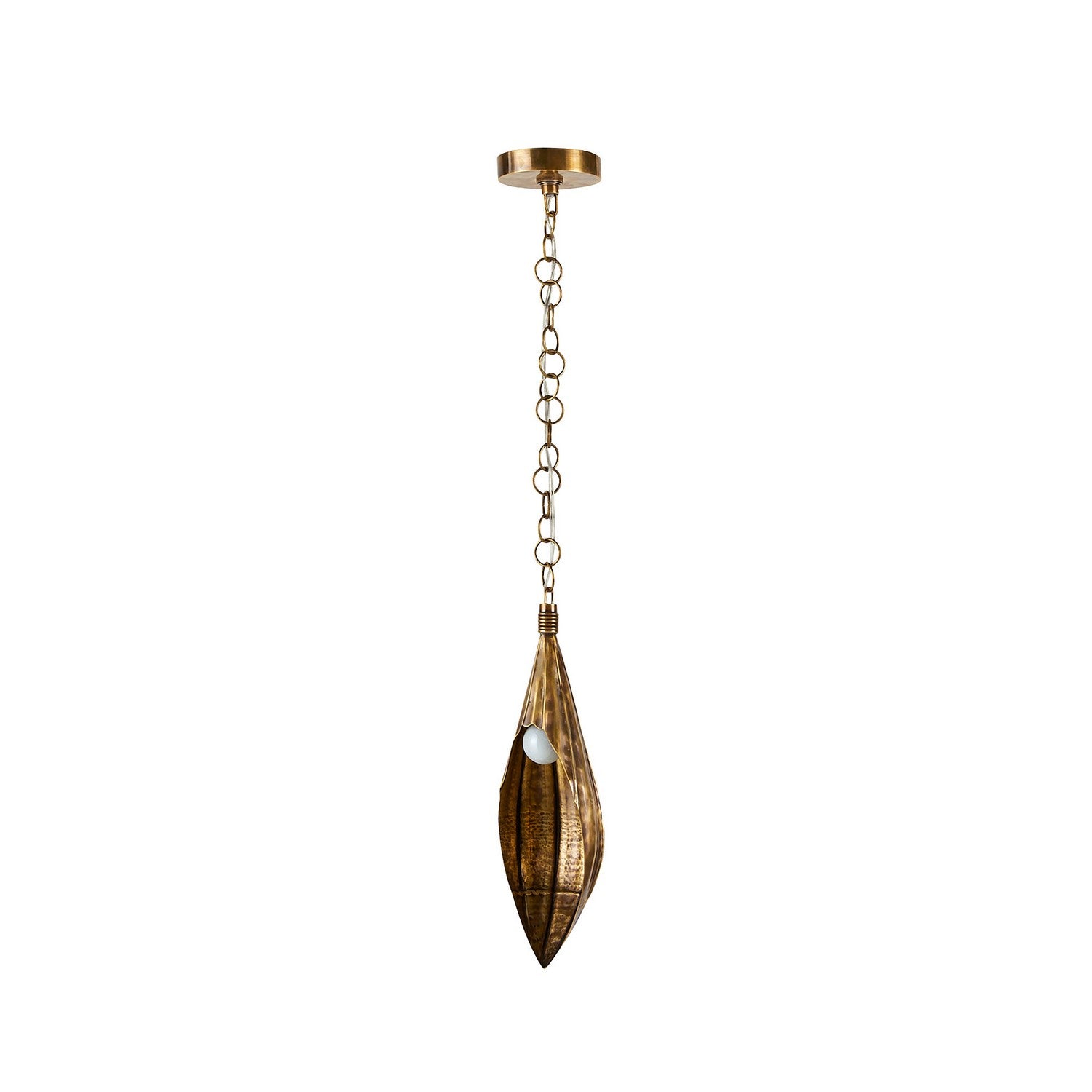 One Light Pendant from the Clayton collection in Vintage Brass finish