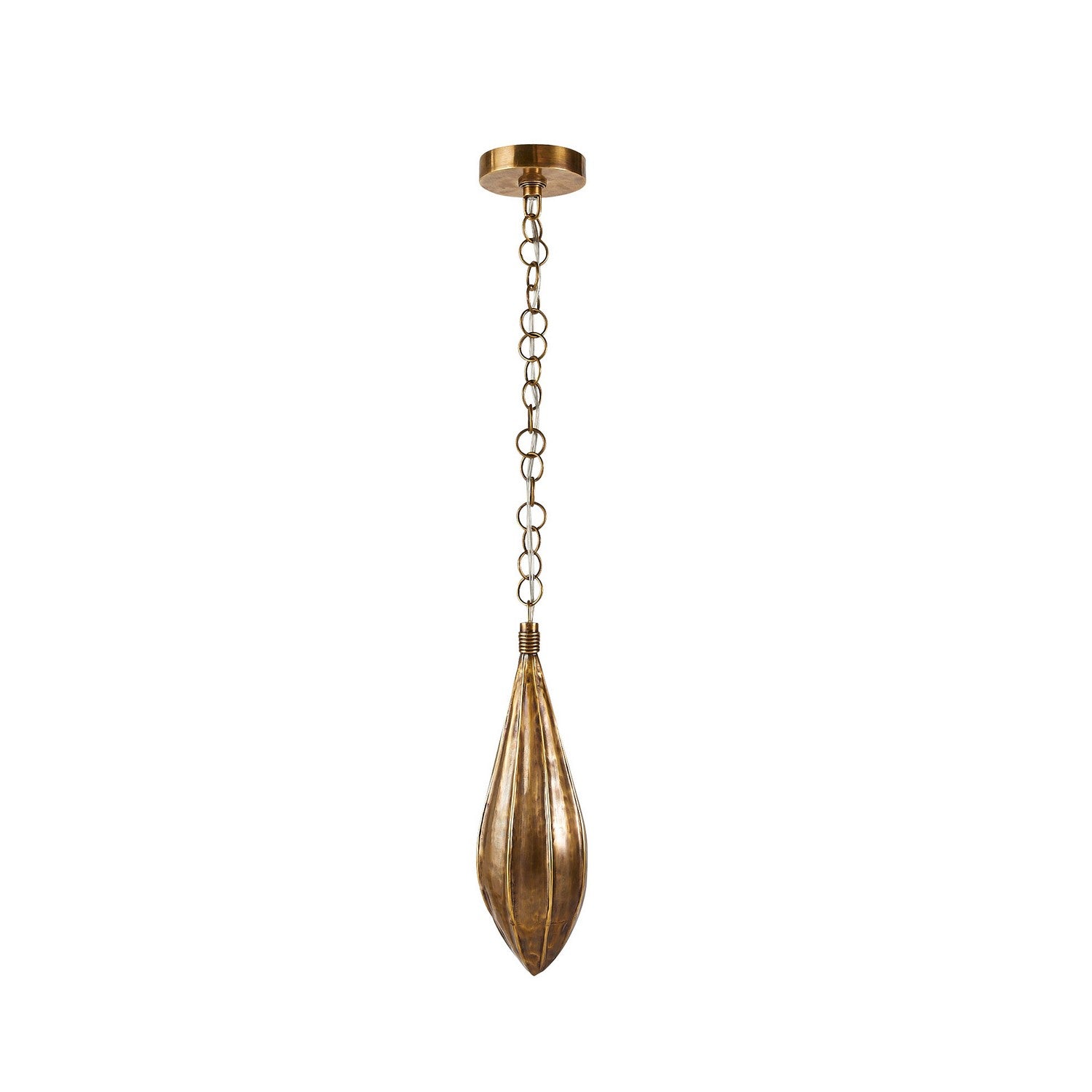 One Light Pendant from the Clayton collection in Vintage Brass finish