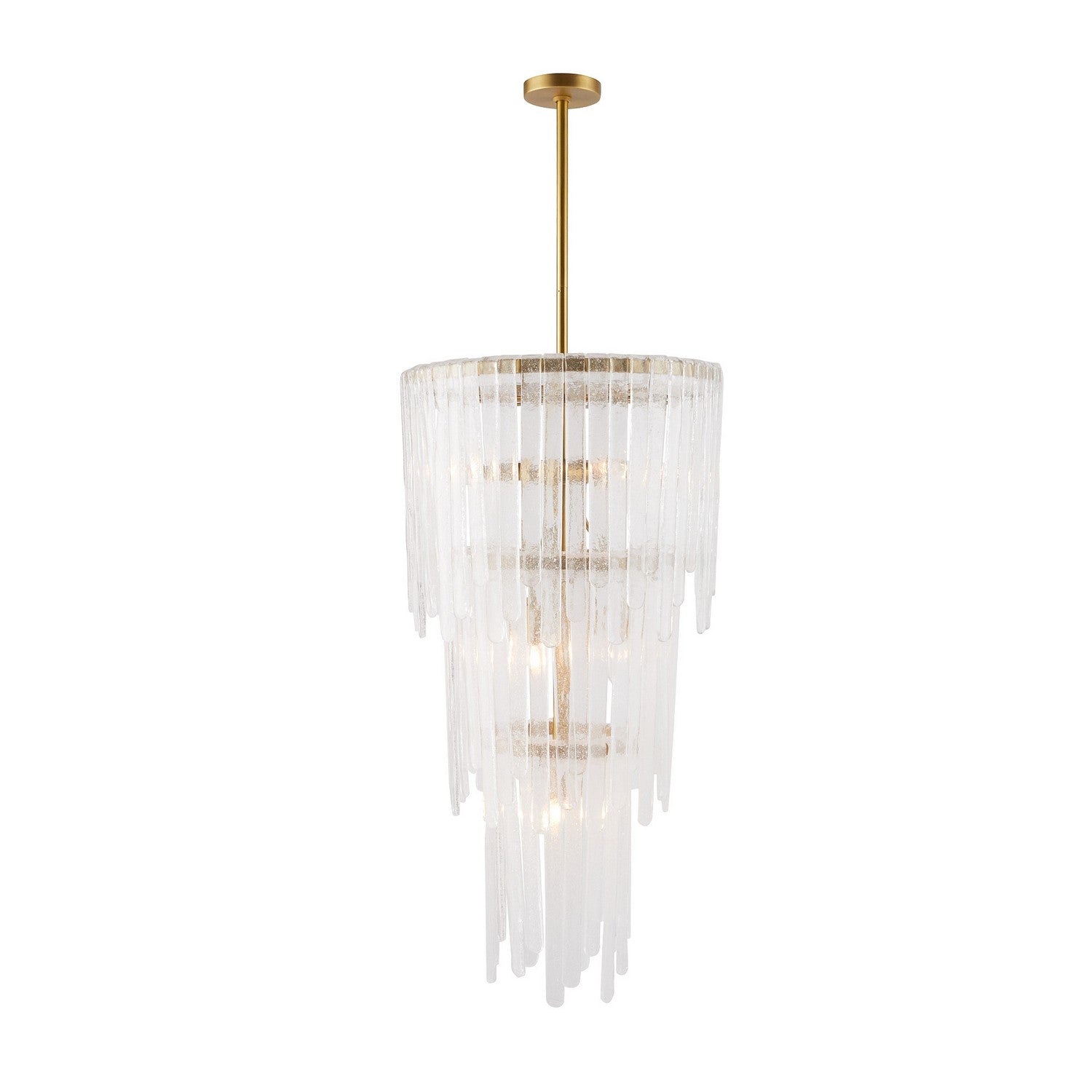 Seven Light Chandelier from the Raine collection in Clear Seedy/Antique Brass finish