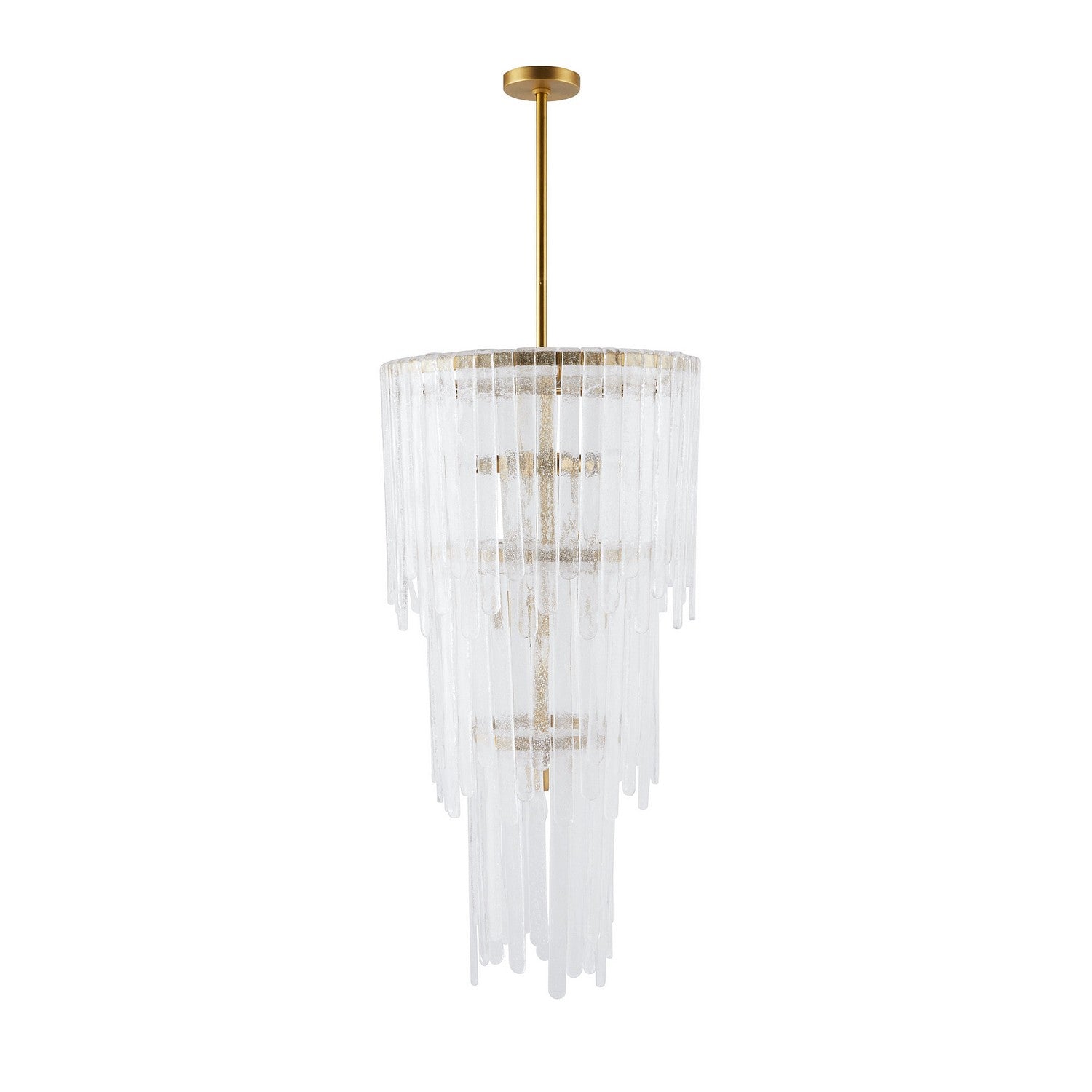 Seven Light Chandelier from the Raine collection in Clear Seedy/Antique Brass finish