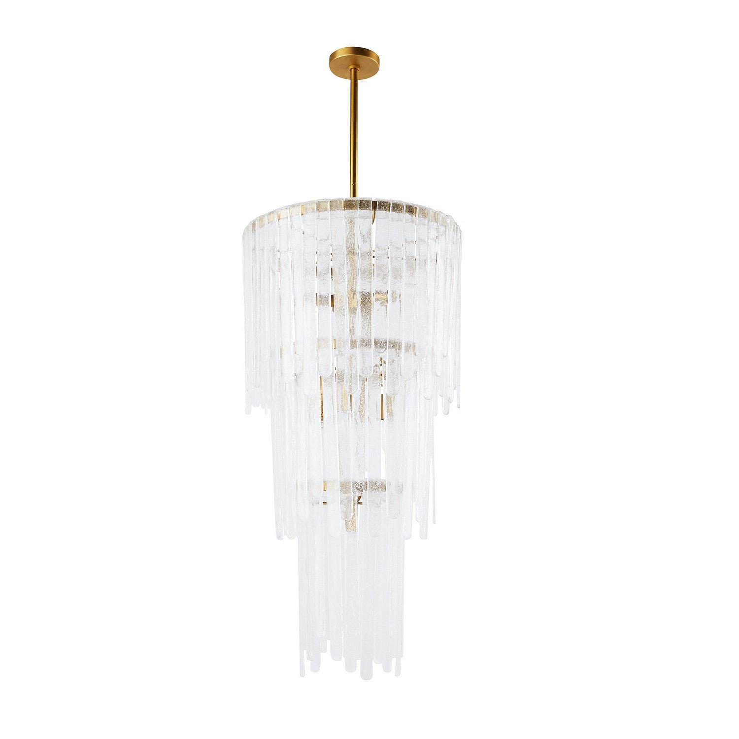 Seven Light Chandelier from the Raine collection in Clear Seedy/Antique Brass finish