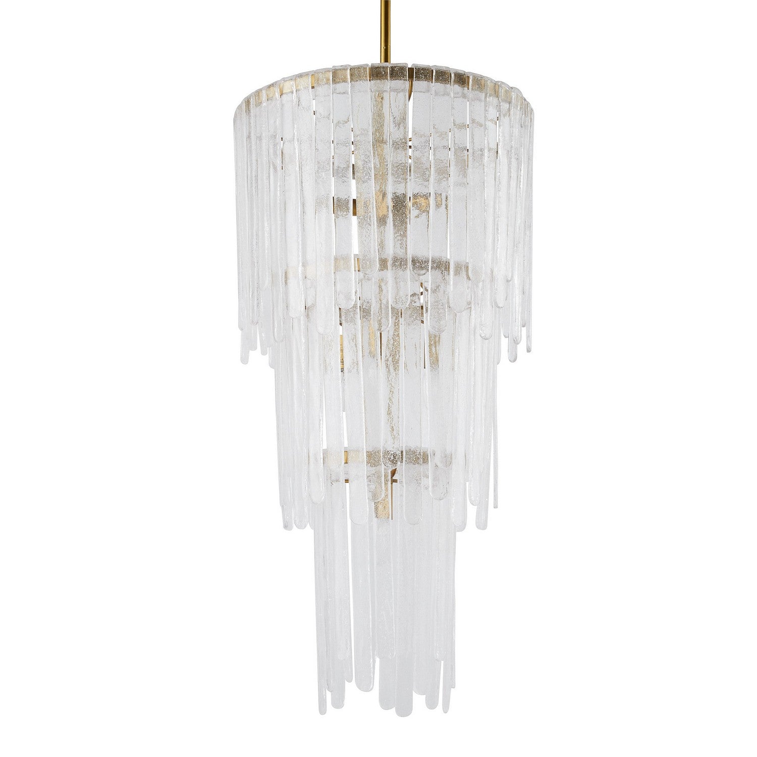 Seven Light Chandelier from the Raine collection in Clear Seedy/Antique Brass finish