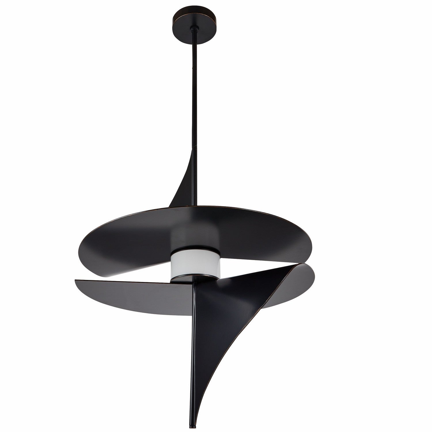 LED Pendant from the Renly collection in English Bronze/Opal finish