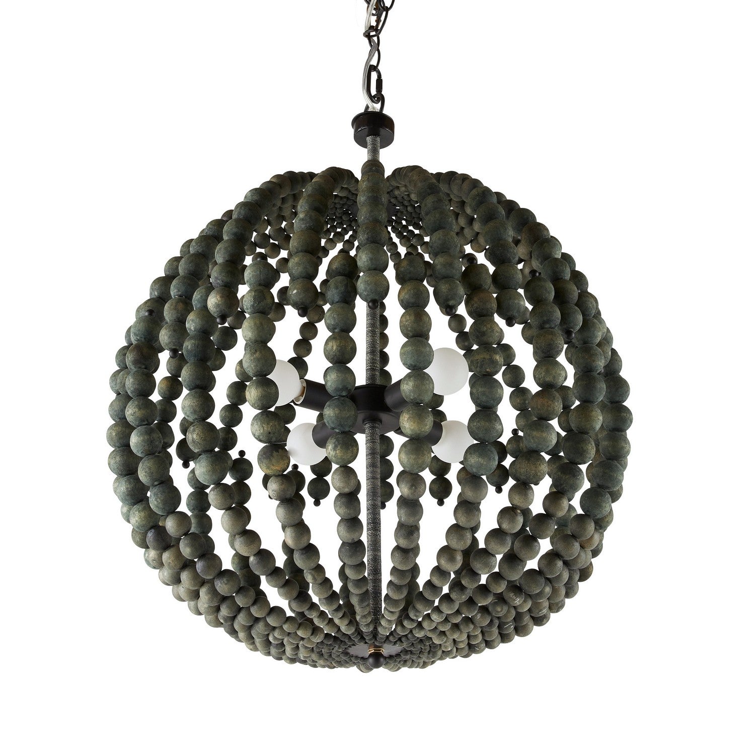 Four Light Chandelier from the Emma collection in Dark Gray Wash/Dark Gray Wash finish