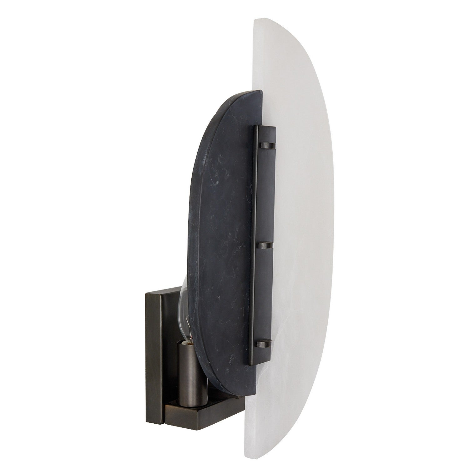 Two Light Wall Sconce from the Kianna collection in White/Black/English Bronze finish