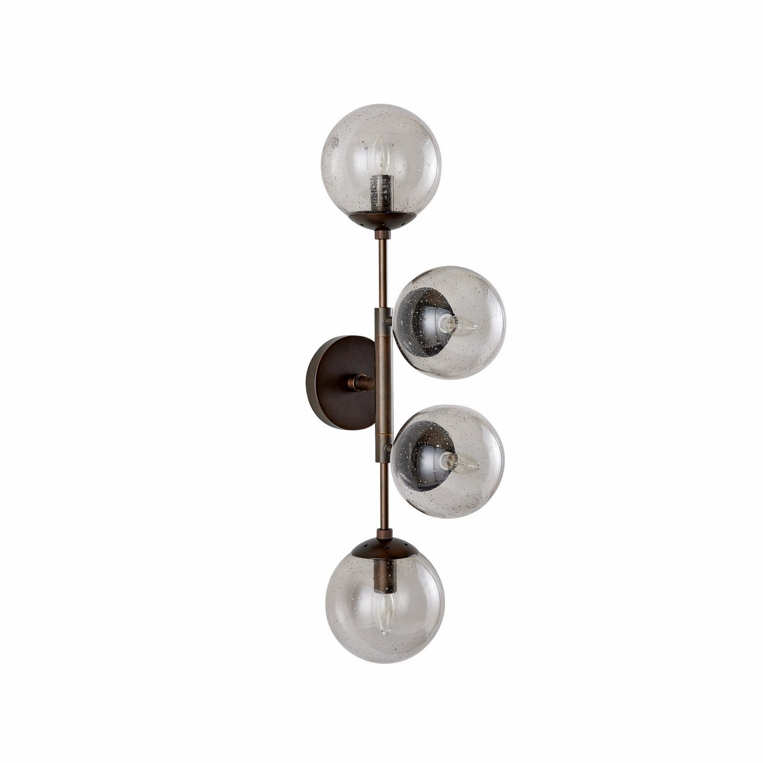 Four Light Wall Sconce from the Christelle collection in Smoke/English Bronze finish