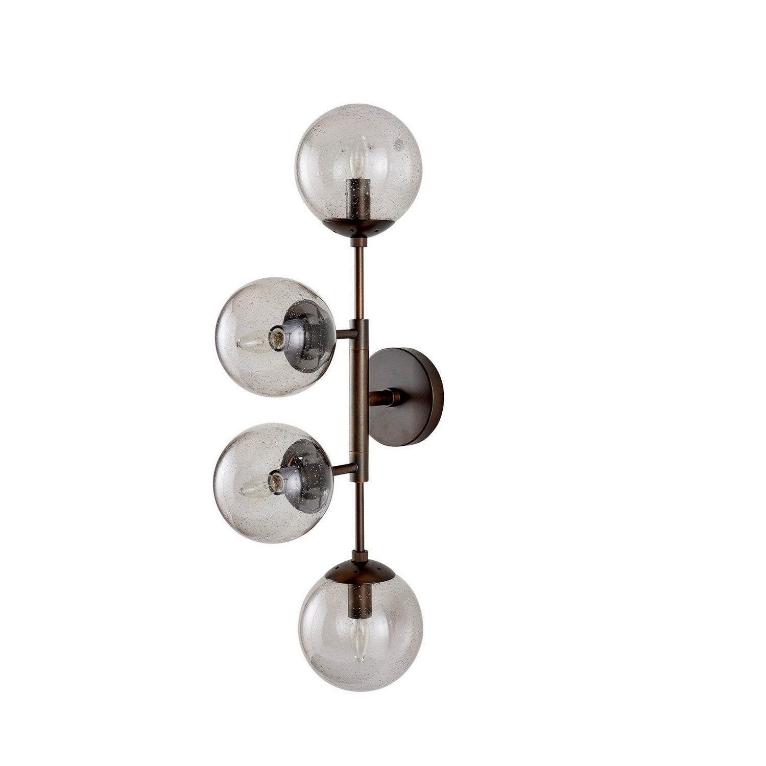 Four Light Wall Sconce from the Christelle collection in Smoke/English Bronze finish