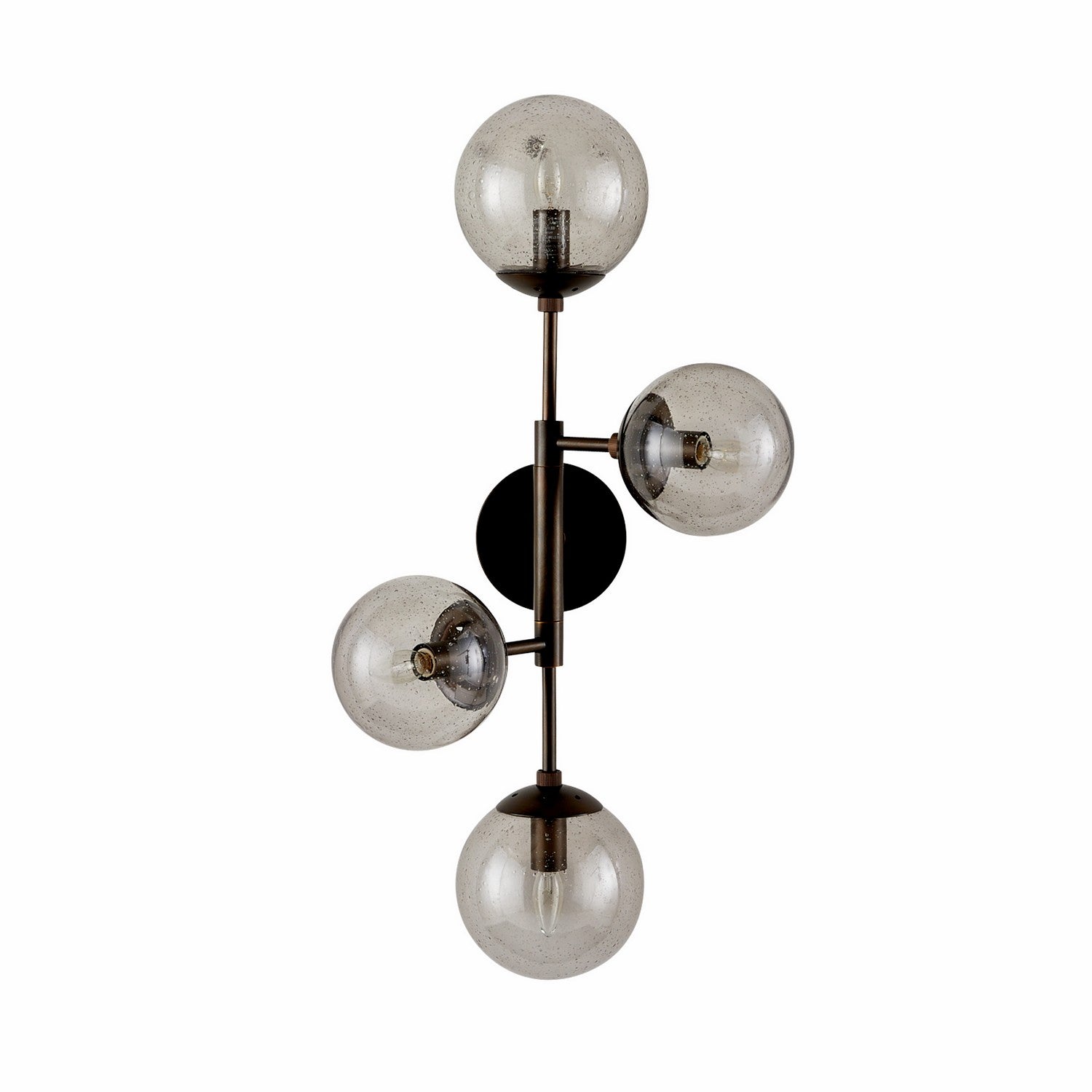 Four Light Wall Sconce from the Christelle collection in Smoke/English Bronze finish