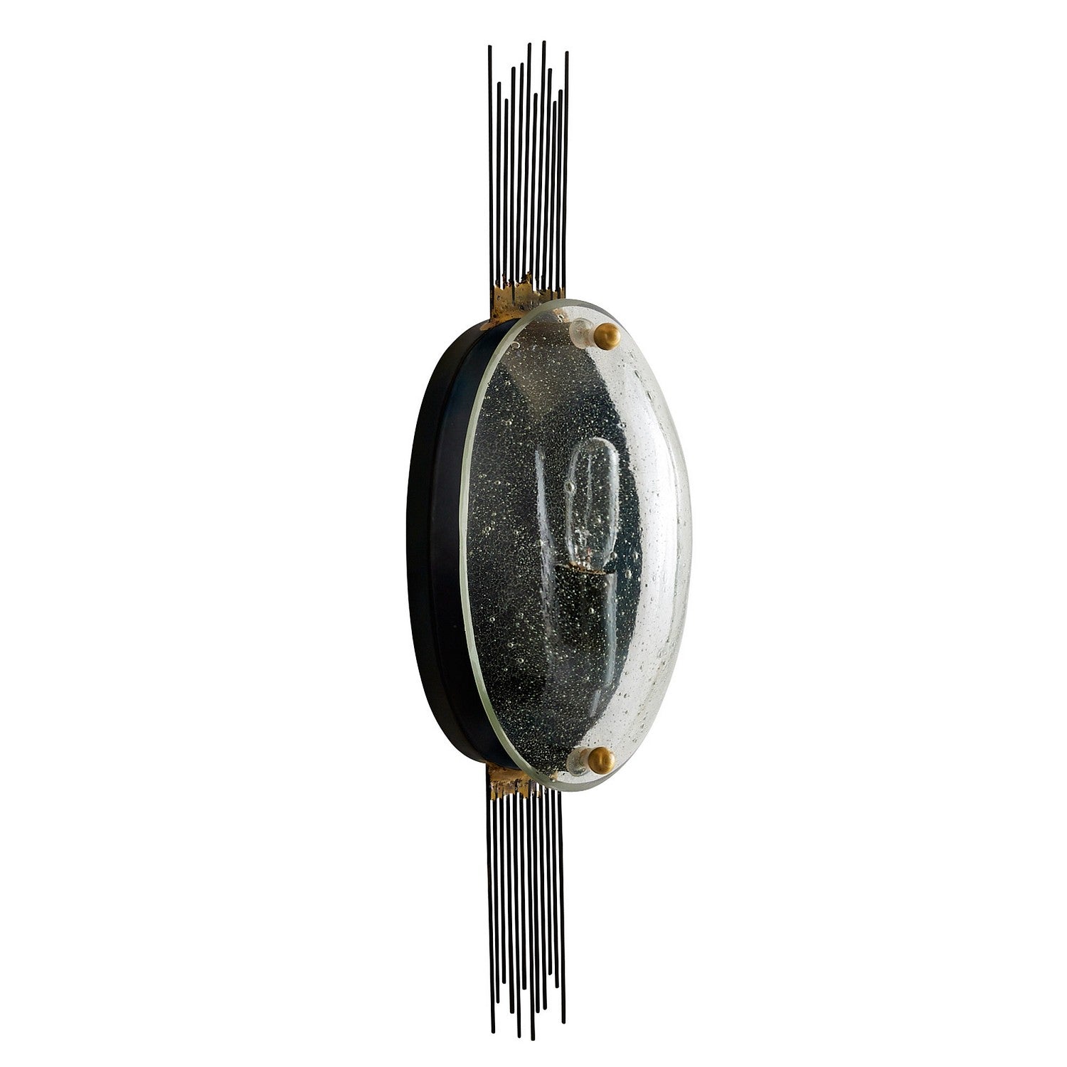 One Light Wall Sconce from the Ernest collection in Clear/Natural/Antique Brass finish