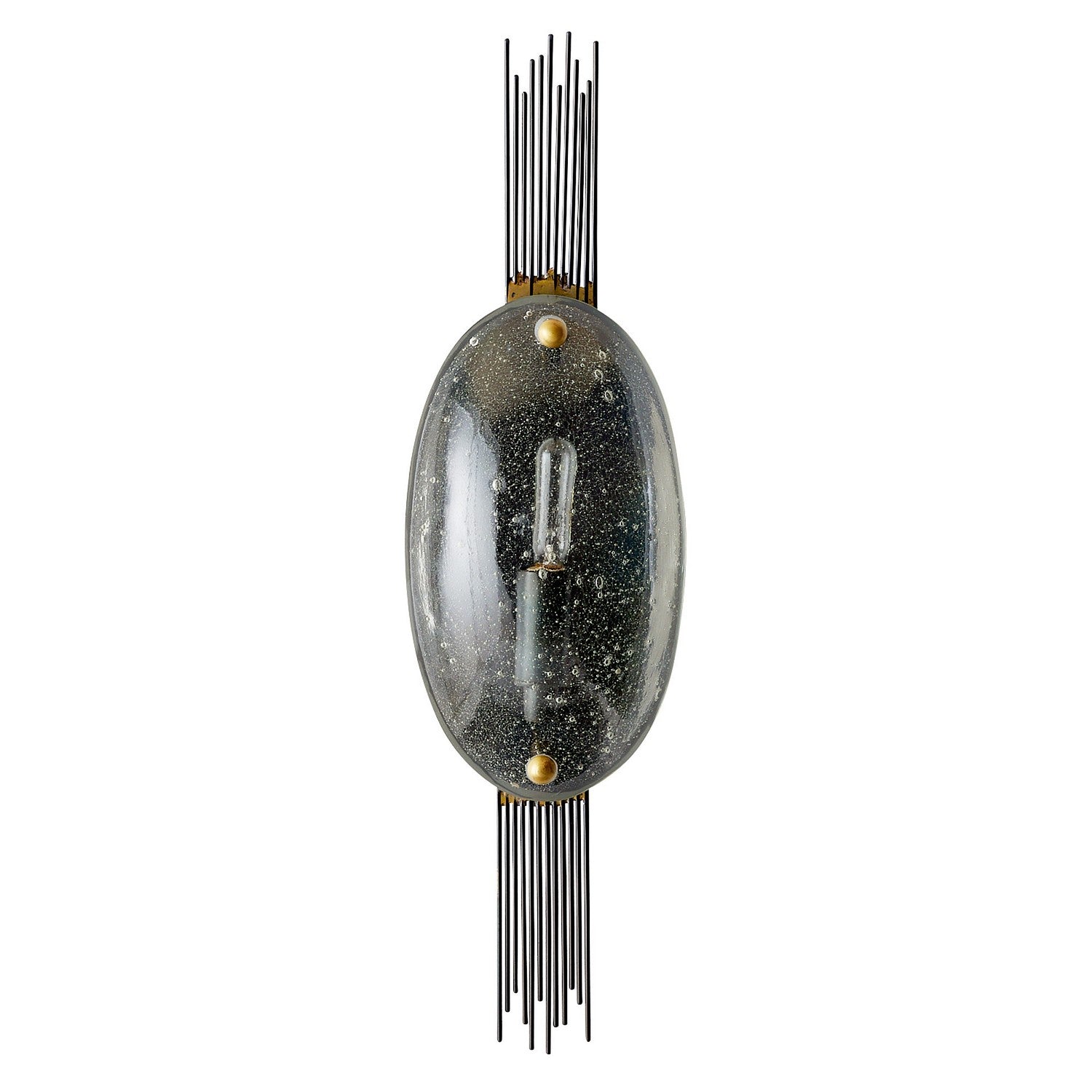 One Light Wall Sconce from the Ernest collection in Clear/Natural/Antique Brass finish