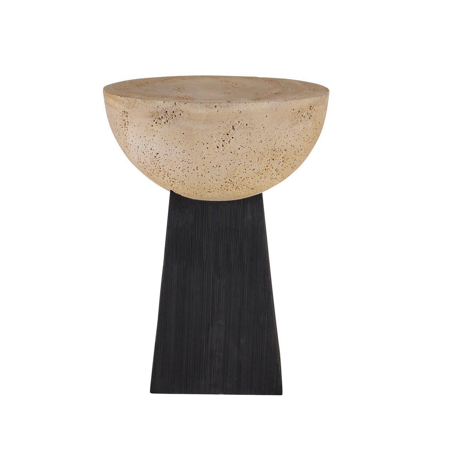 Accent Table from the Dorian collection in Chai Travertine/Black finish