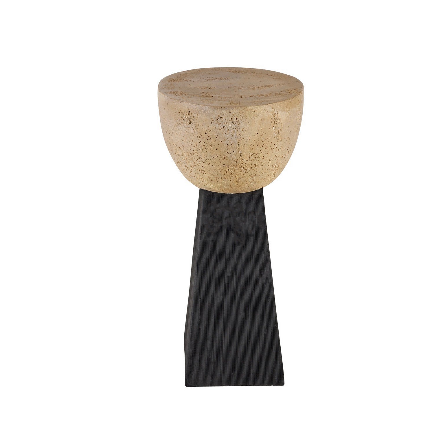 Accent Table from the Dorian collection in Chai Travertine/Black finish