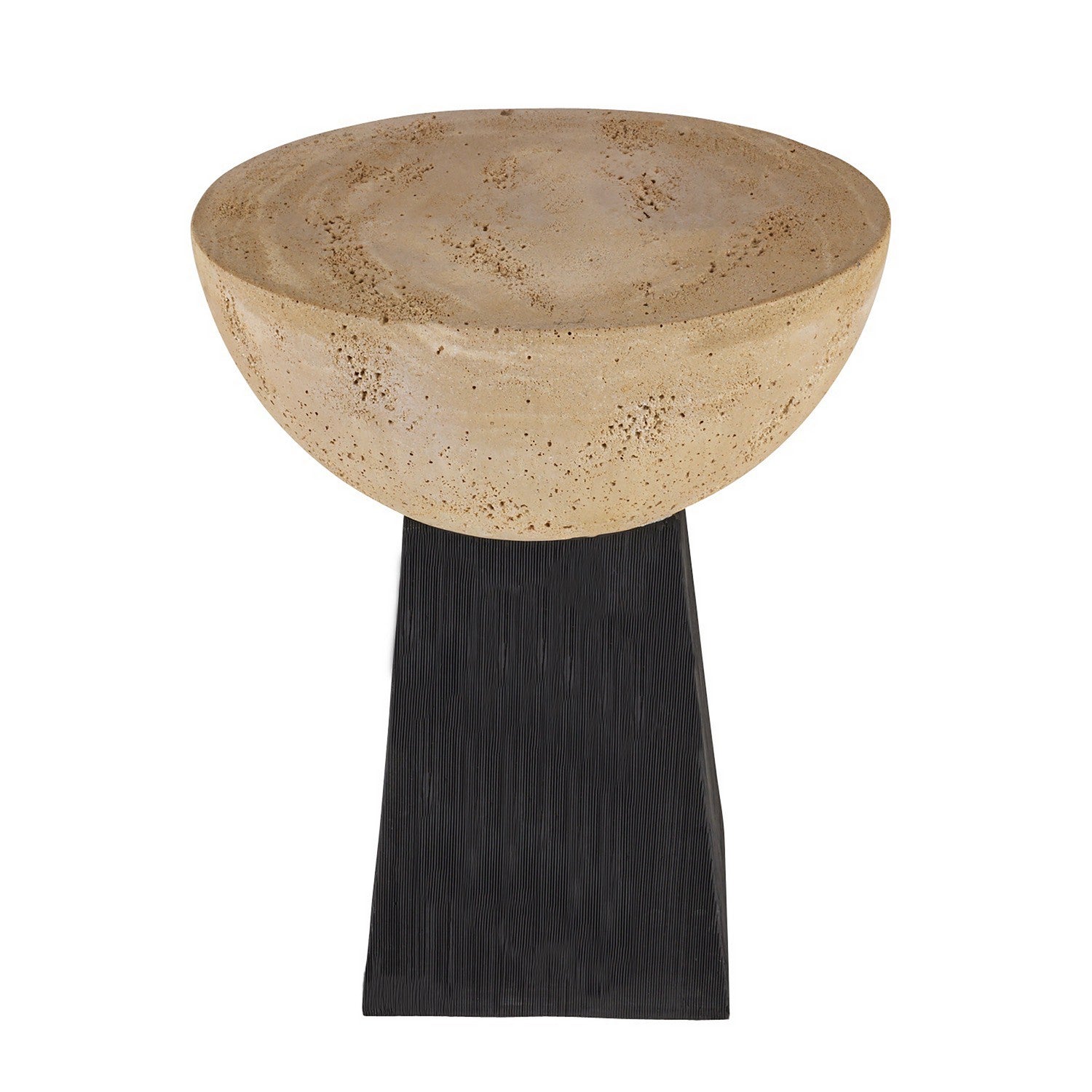 Accent Table from the Dorian collection in Chai Travertine/Black finish