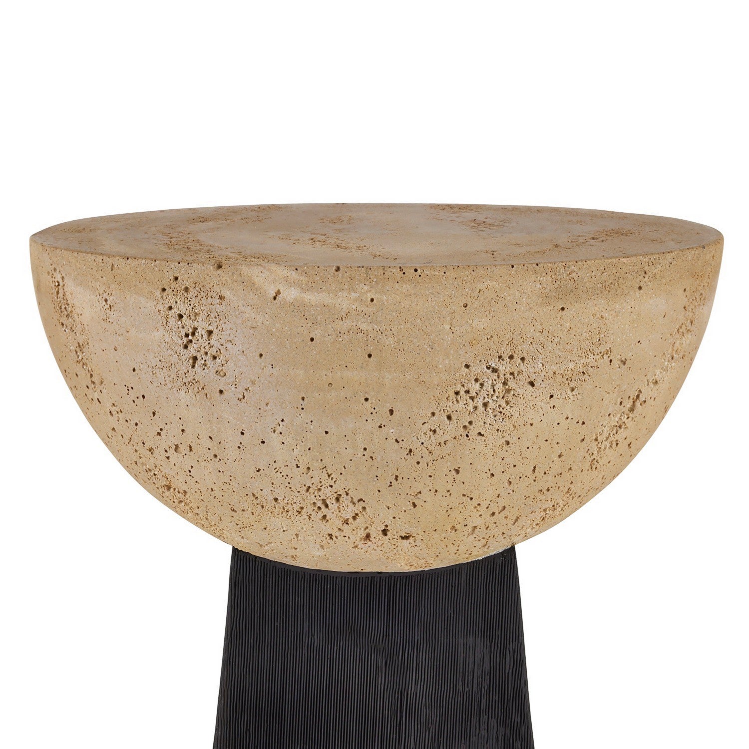 Accent Table from the Dorian collection in Chai Travertine/Black finish